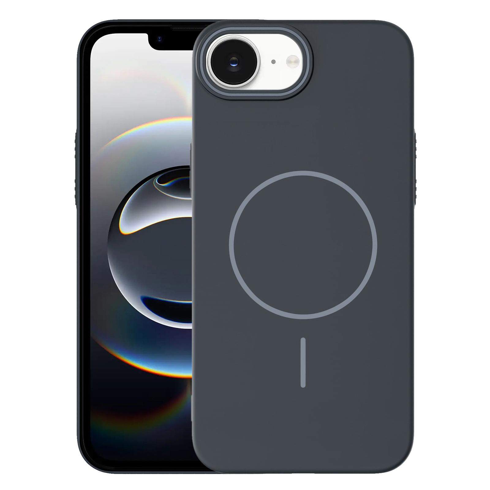 For iPhone 17e / 16e Thin Circle PC Injection MagSafe Phone Case(Carbon Grey) - Shopkiz.com