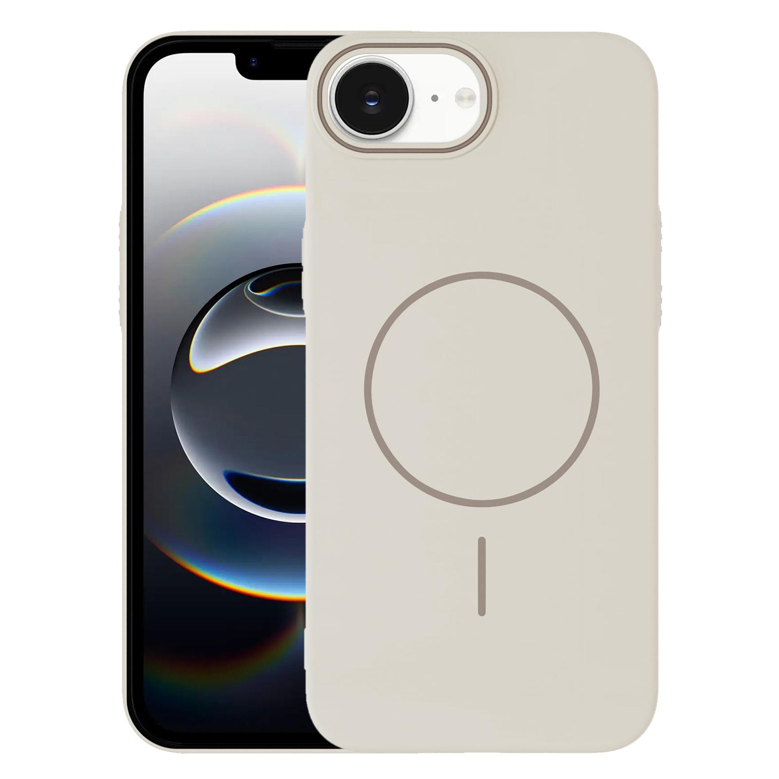 For iPhone 17e / 16e Thin Circle PC Injection MagSafe Phone Case(Rock Beige) - Shopkiz.com