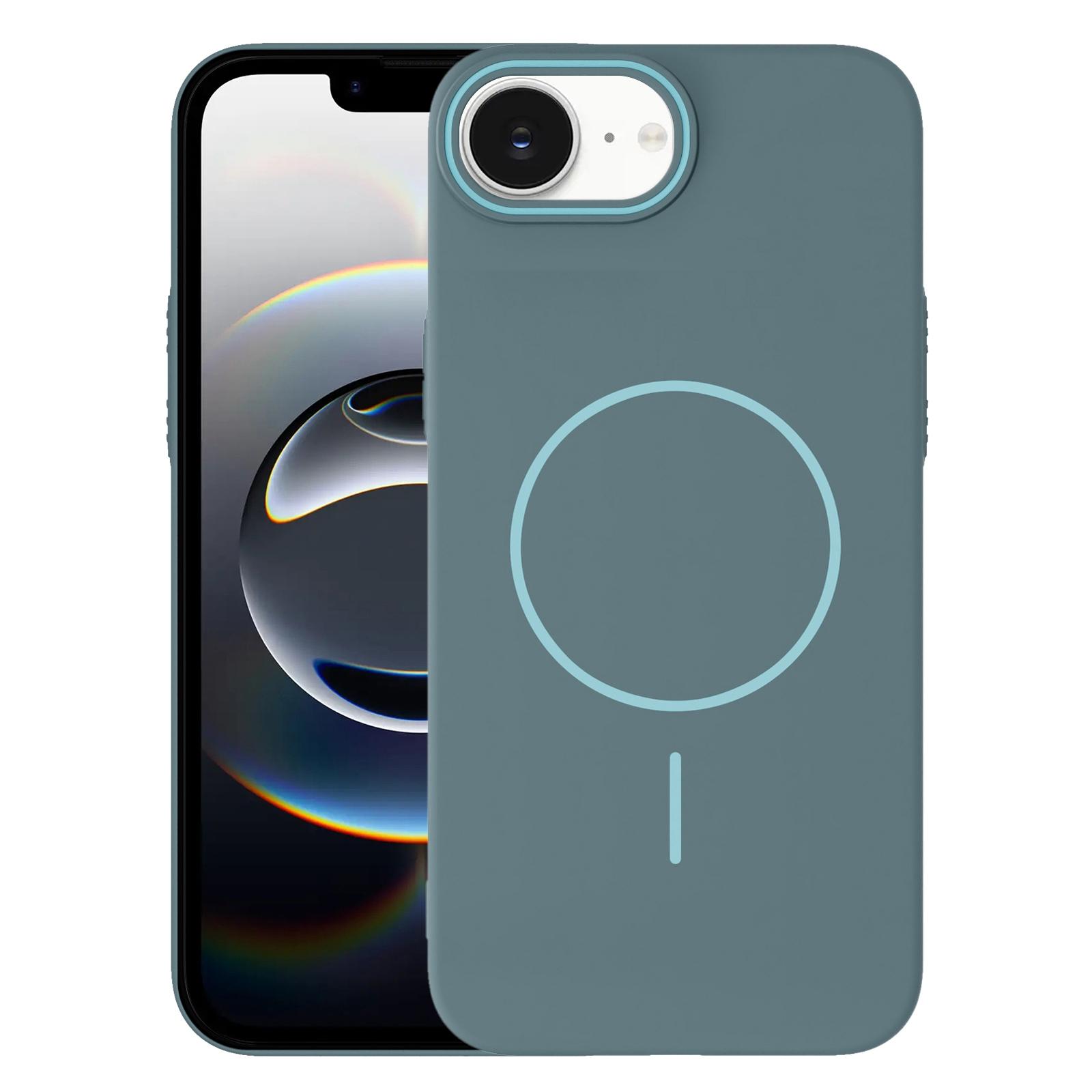 For iPhone 17e / 16e Thin Circle PC Injection MagSafe Phone Case(Ocean Blue) - Shopkiz.com