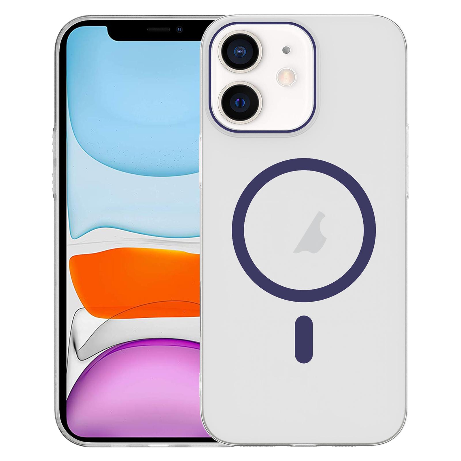 For iPhone 11 Clear PC Injection MagSafe Phone Case(Dark Purple) - Shopkiz.com