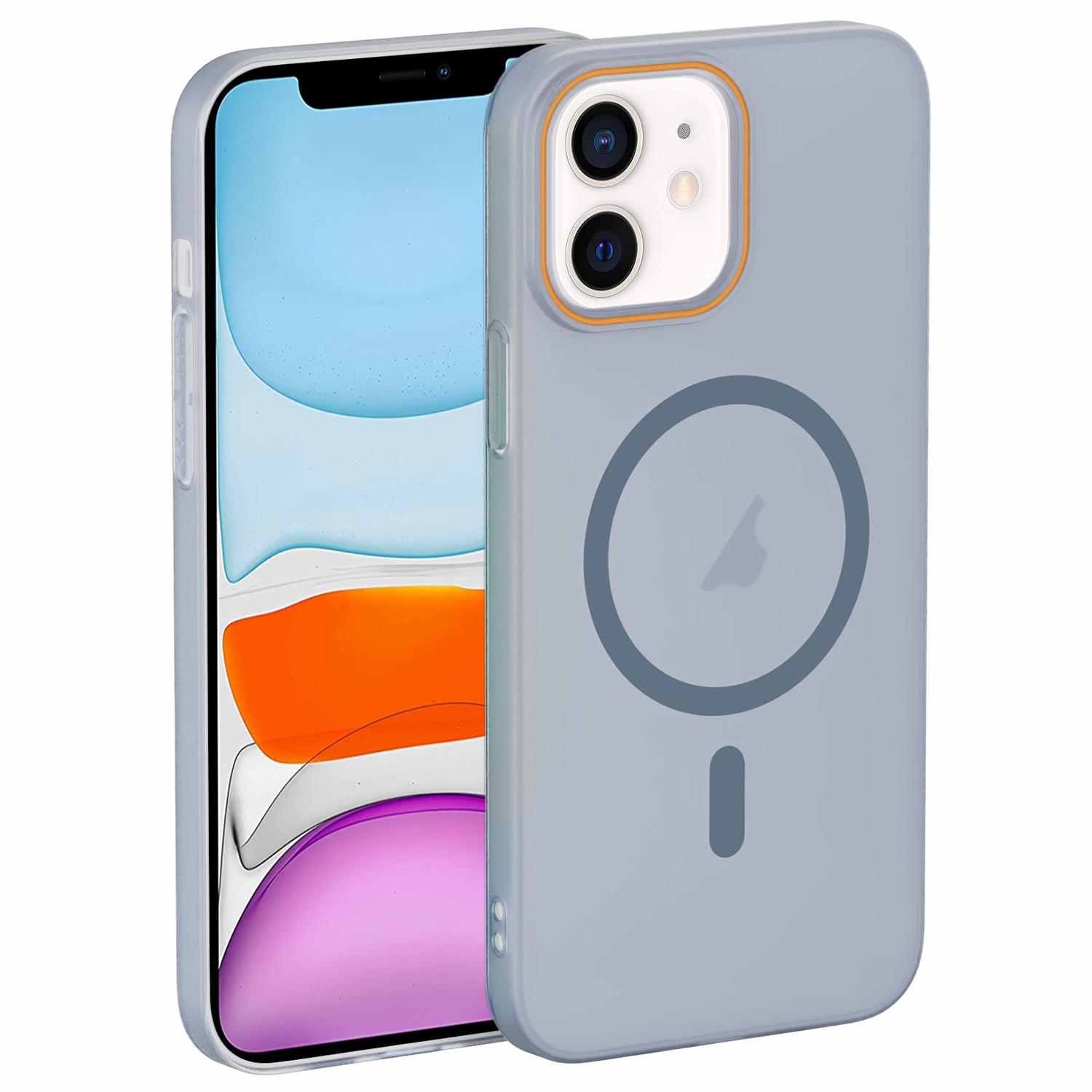 For iPhone 11 Translucent Frosted Skin PC MagSafe Phone Case(Sierra Blue) - Shopkiz.com