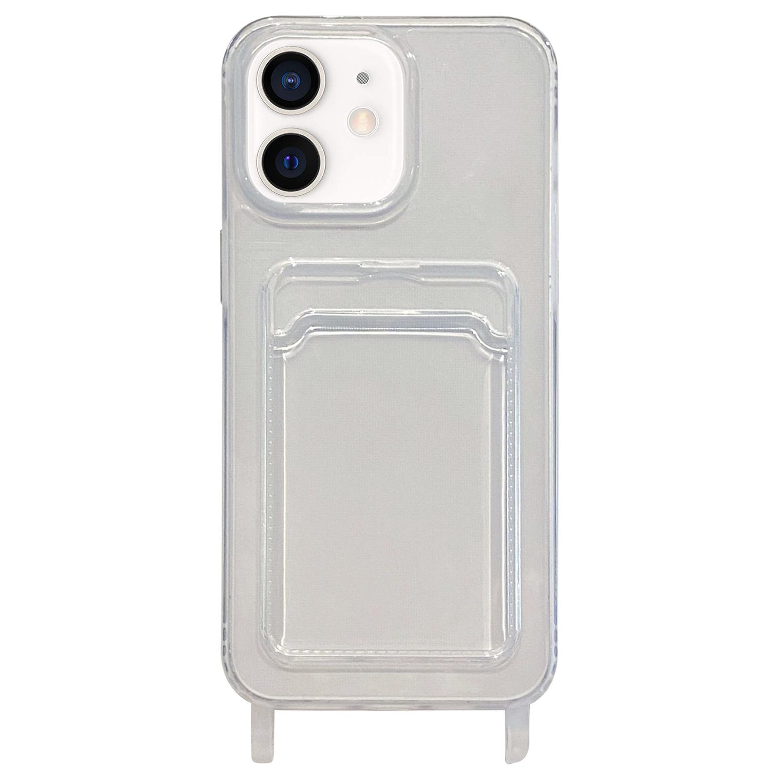 For iPhone 11 Transparent Card Slot TPU Phone Case with Lanyard Hole - Shopkiz.com