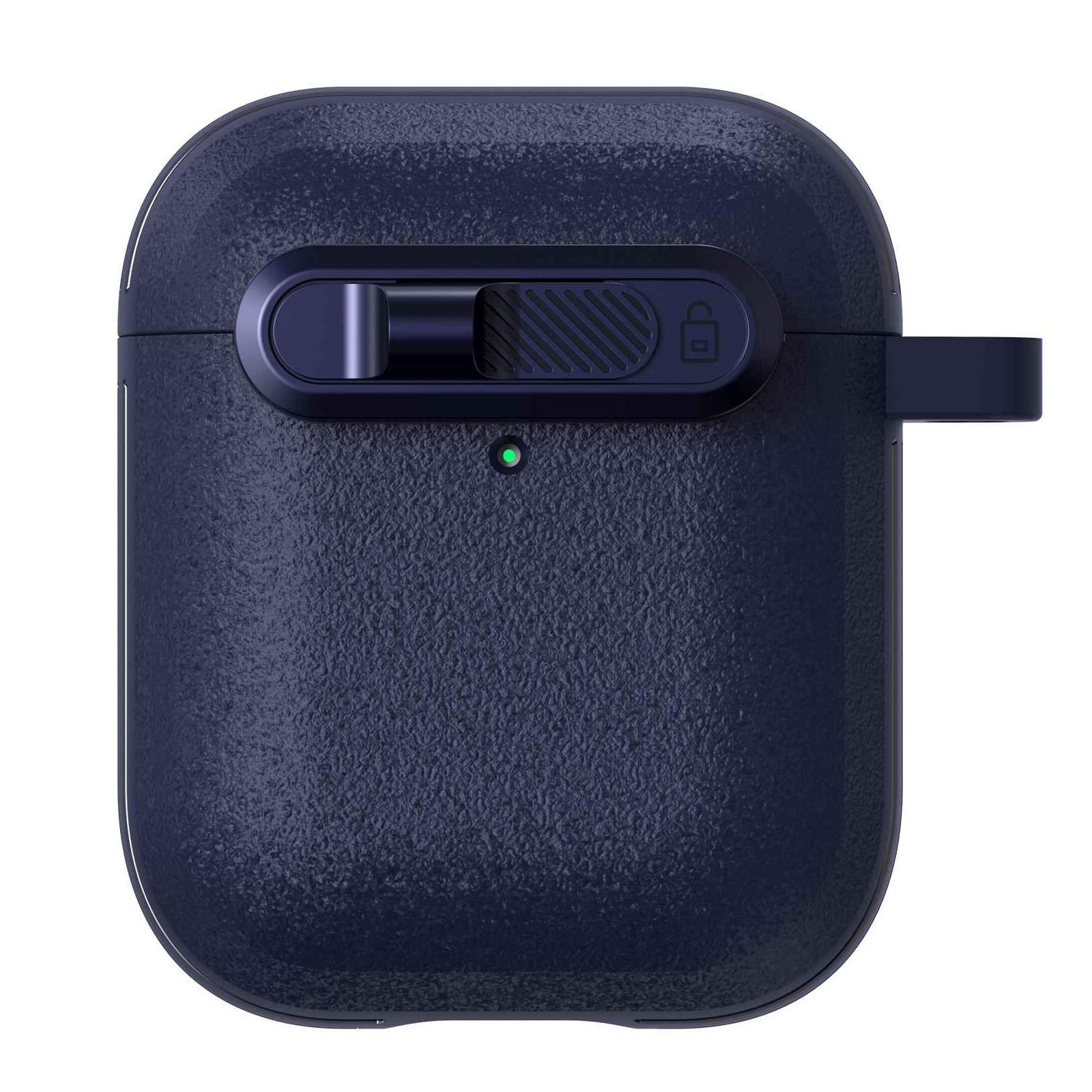 For AirPods 1 & 2 Starry Texture Lock Buckle Shockproof Earphones Case(Dark Blue) - Shopkiz.com