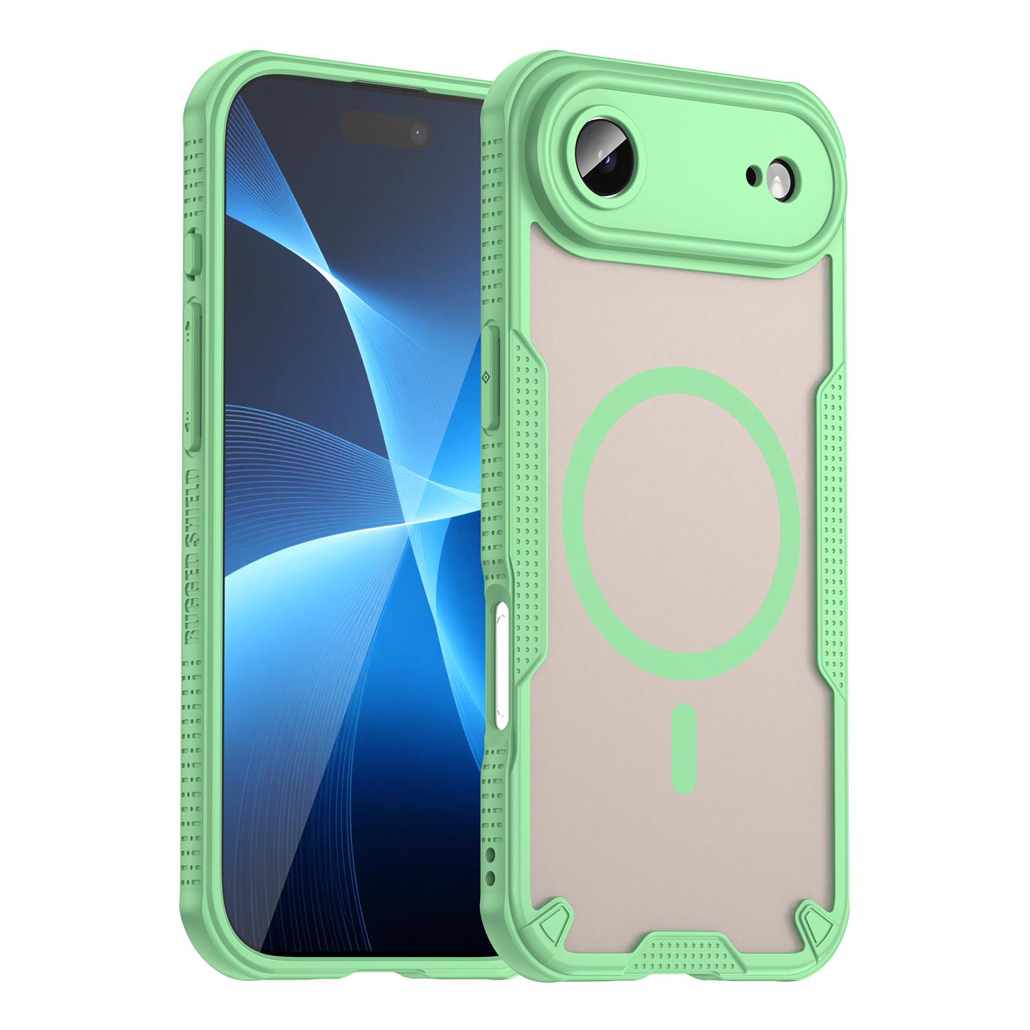 For iPhone Air Armor Glaze MagSafe Magnetic Phone Case(Green) - Shopkiz.com