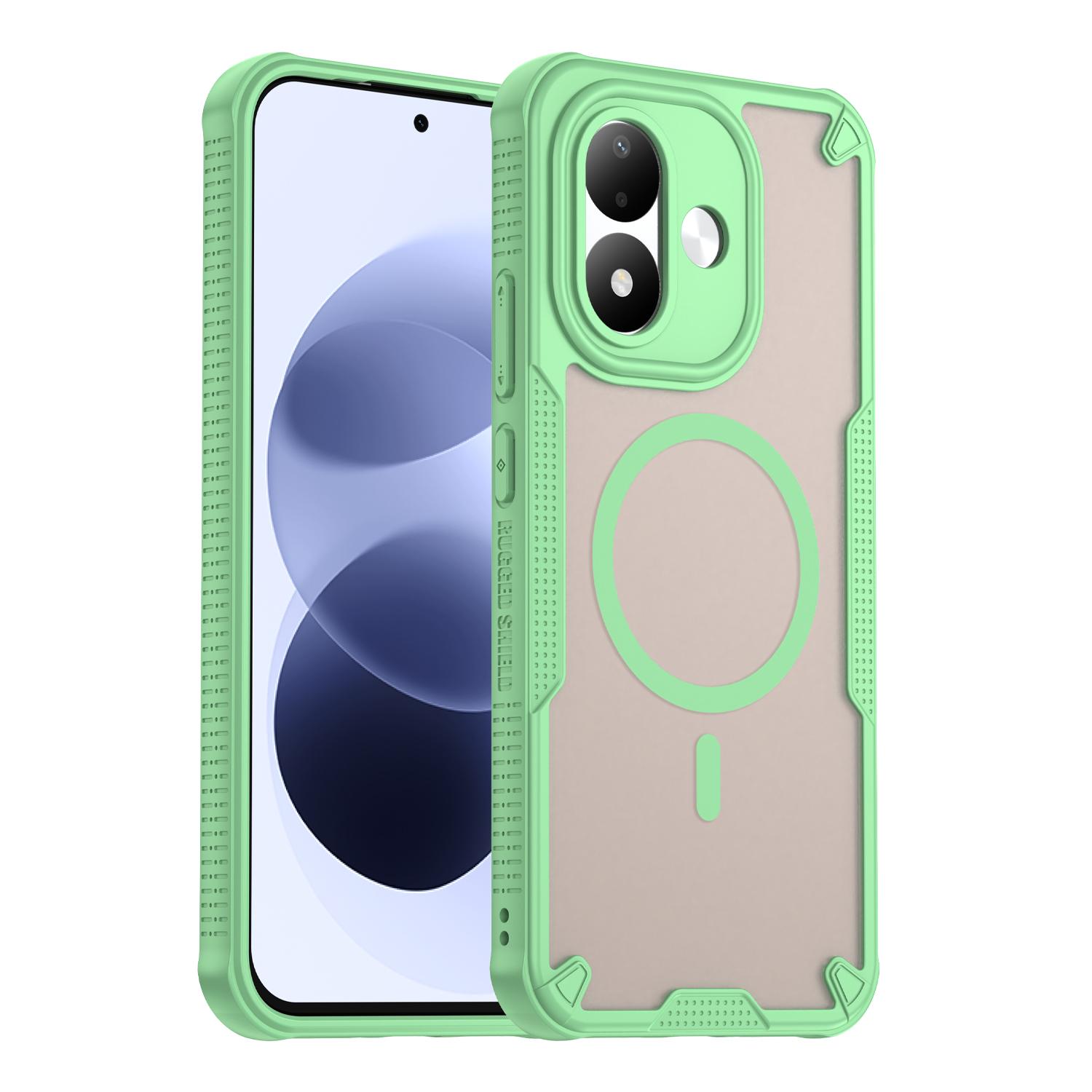 For Redmi Note 17 Pro 5G Global 163mm Armor Glaze MagSafe Magnetic Phone Case(Green) - Shopkiz.com