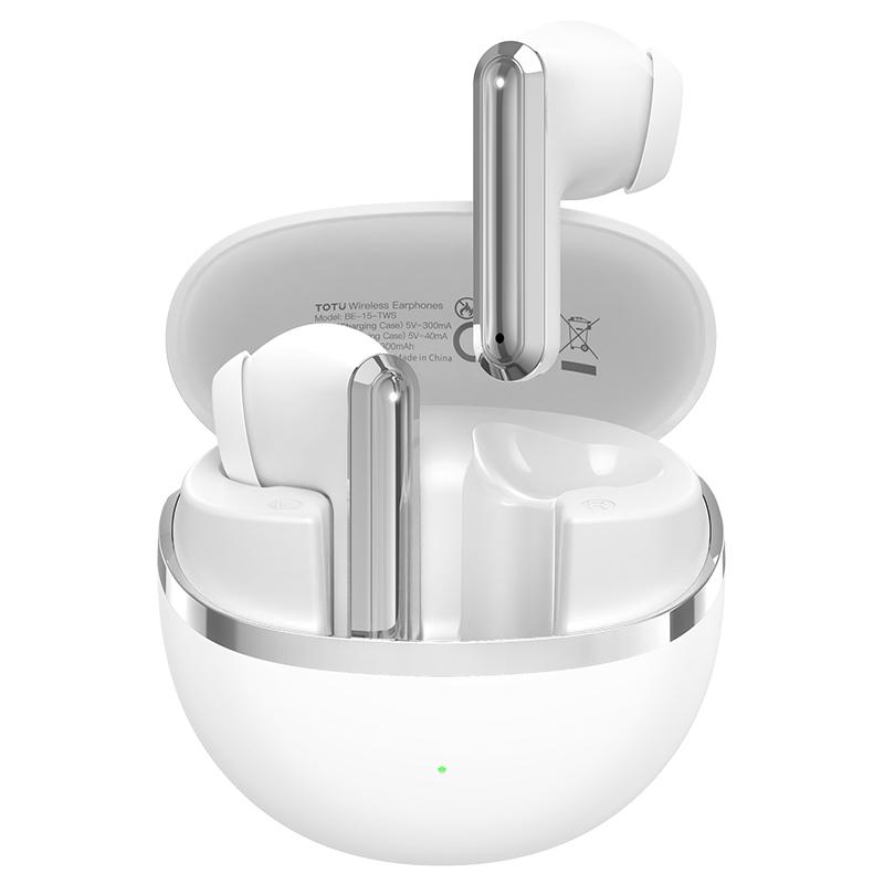 TOTU BE-15-TWS Wireless Bluetooth Earphone(White) - Shopkiz.com