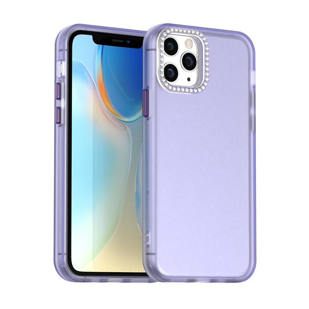 For iPhone 11 Pro Candy Diamond Frosted PC Hybrid TPU Phone Case(Purple) - Shopkiz.com