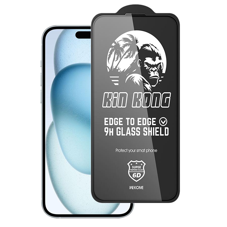 For iPhone 16 / 15 WK WTP-096 Jungle Series Kinkong 6D Curved HD Tempered Glass Film - Shopkiz.com