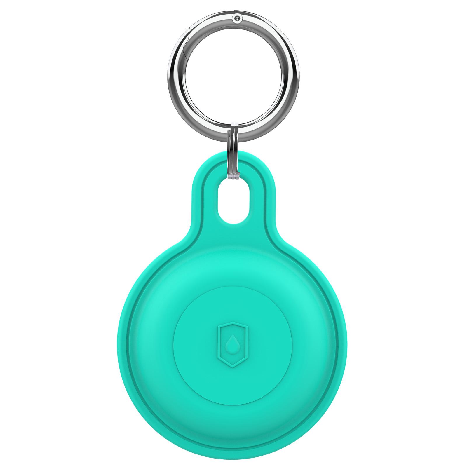 For AirTag 2nd Gen / AirTag 1st Gen IP68 Waterproof Protective Case with Keychain(Mint Green) - Shopkiz.com
