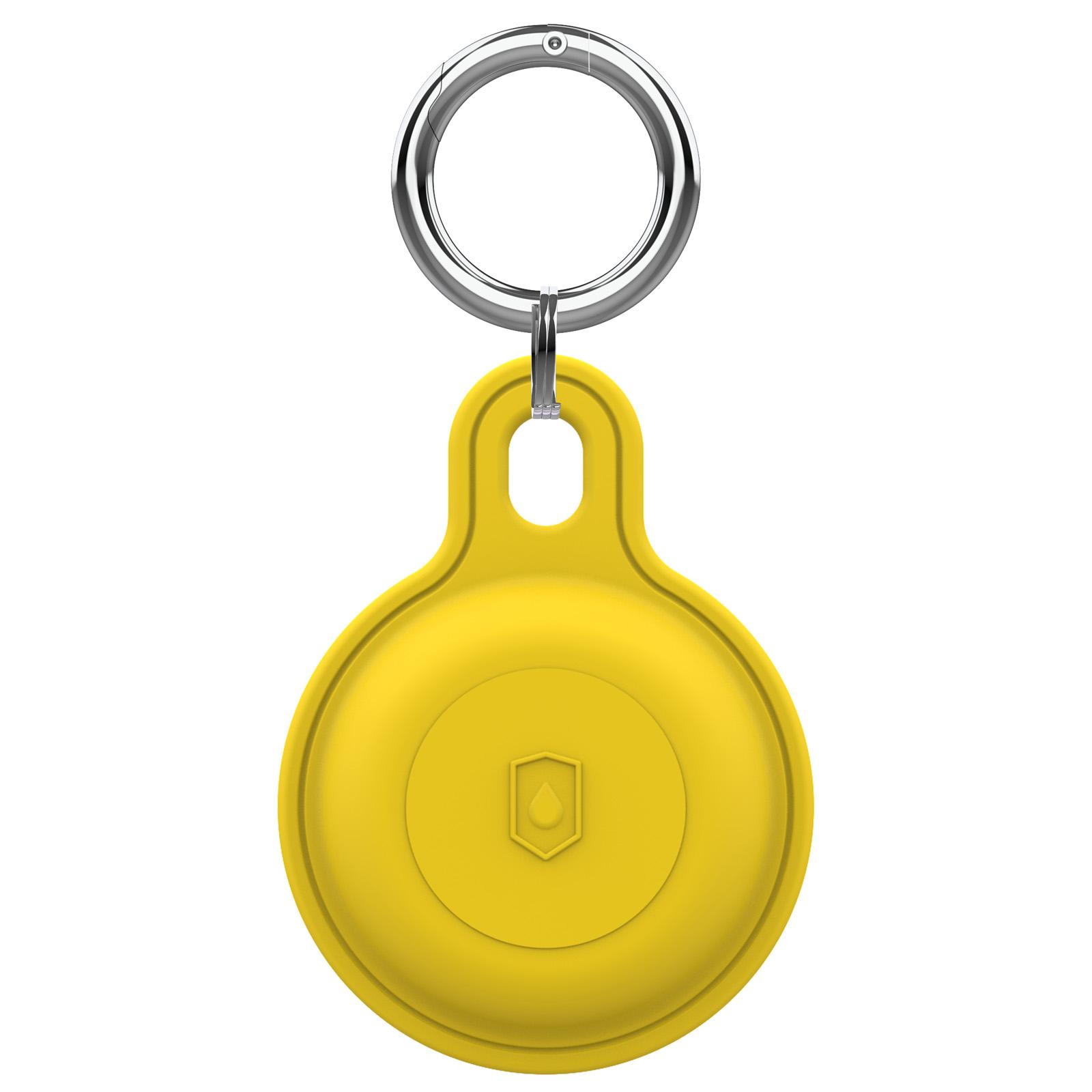 For AirTag 2nd Gen / AirTag 1st Gen IP68 Waterproof Protective Case with Keychain(Yellow) - Shopkiz.com