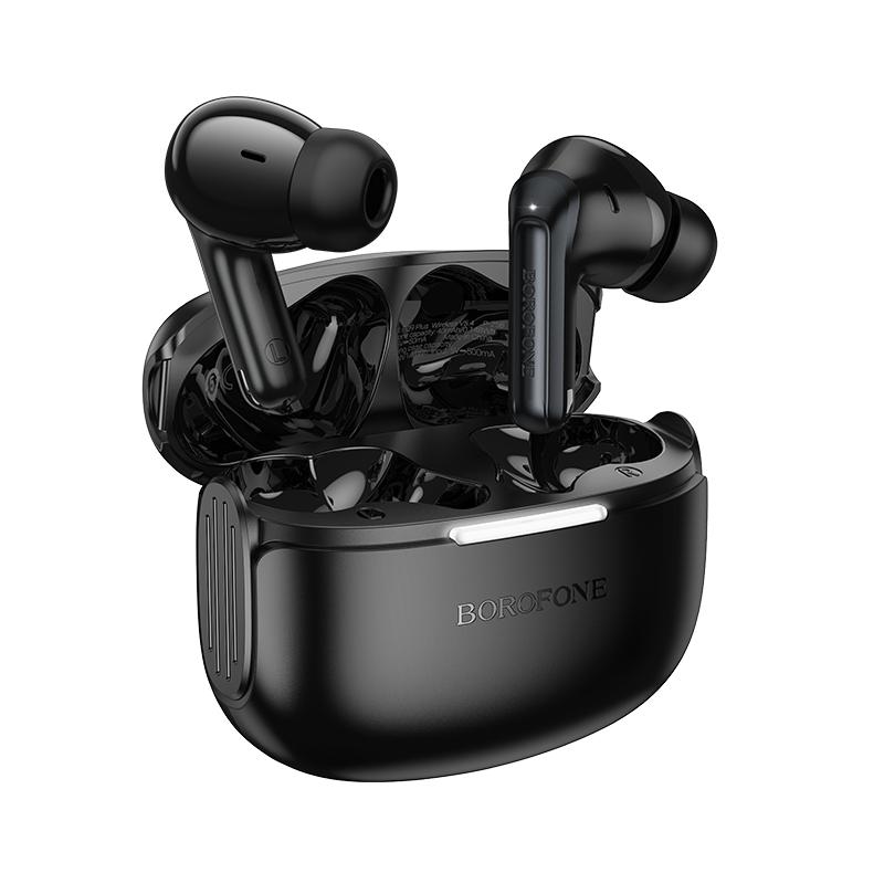 Borofone FQ9 Plus Peaceful TWS ANC+ENC Noise Reduction Wireless BT Headset Earbuds(Black) - Shopkiz.com