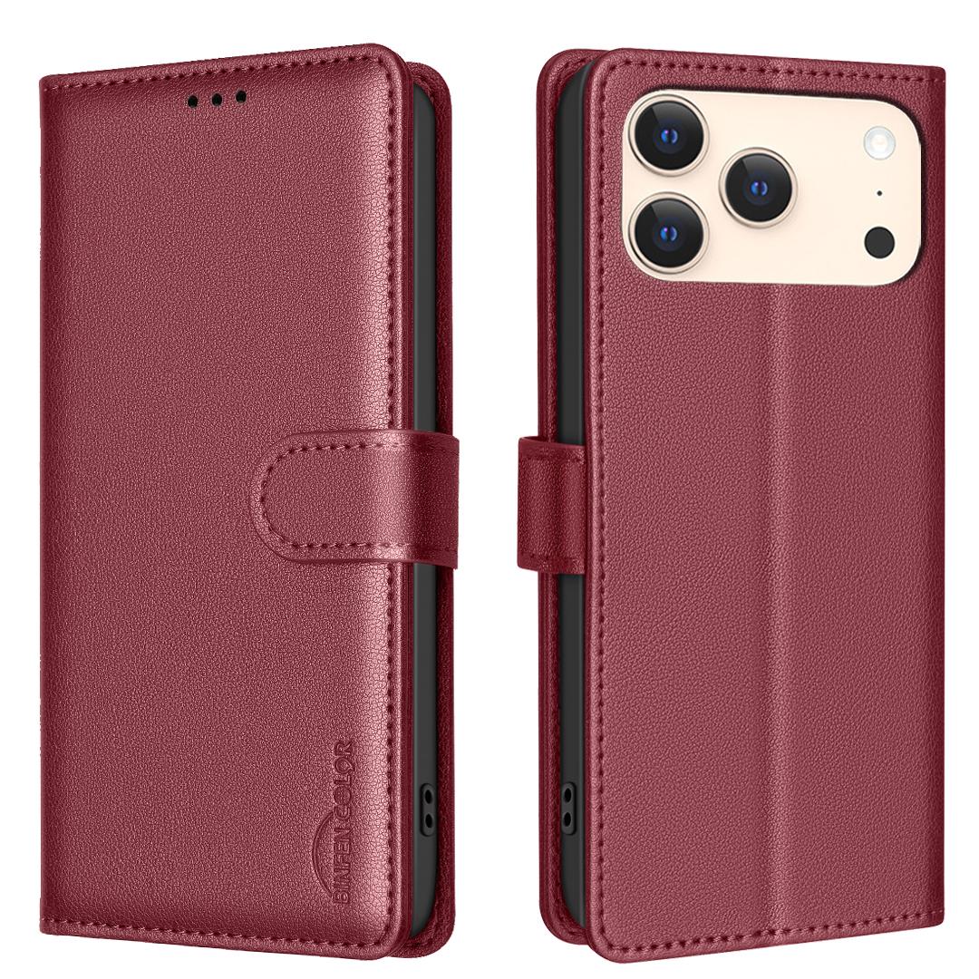 For iPhone 18 Pro Max/17 Pro Max Litchi Texture RFID Anti-theft Leather Phone Case(Red) - Shopkiz.com