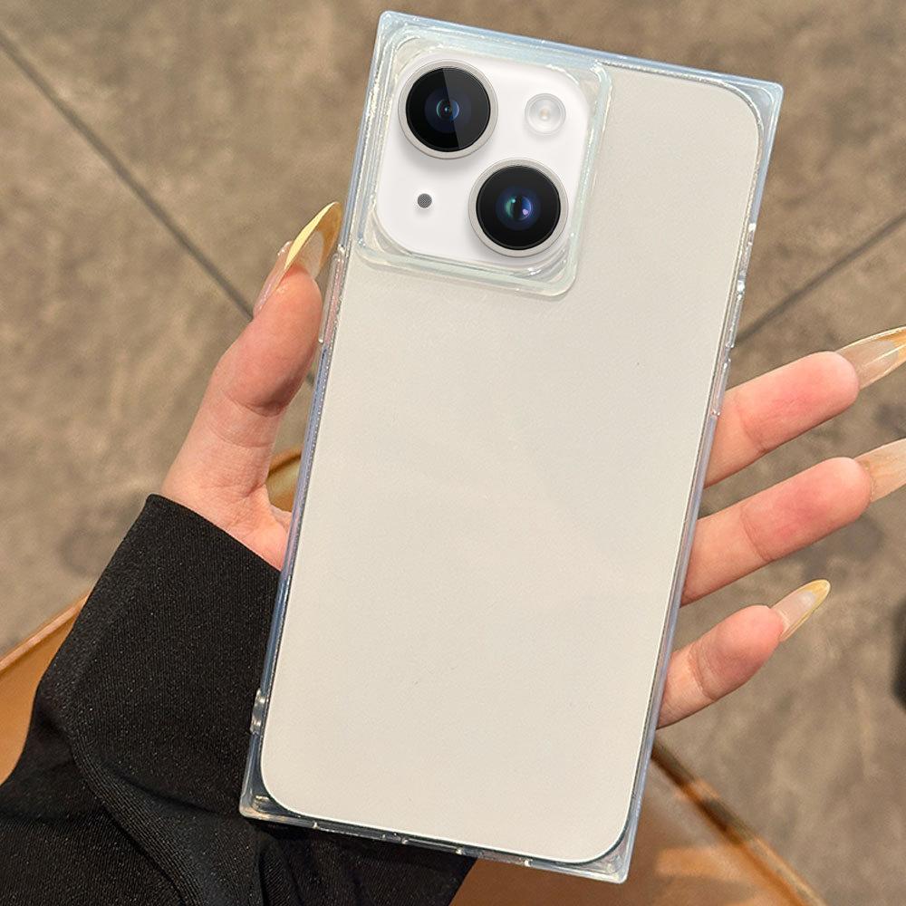 For iPhone 15 Plus All Inclusive Cube TPU Phone Case(Transparent) - Shopkiz.com