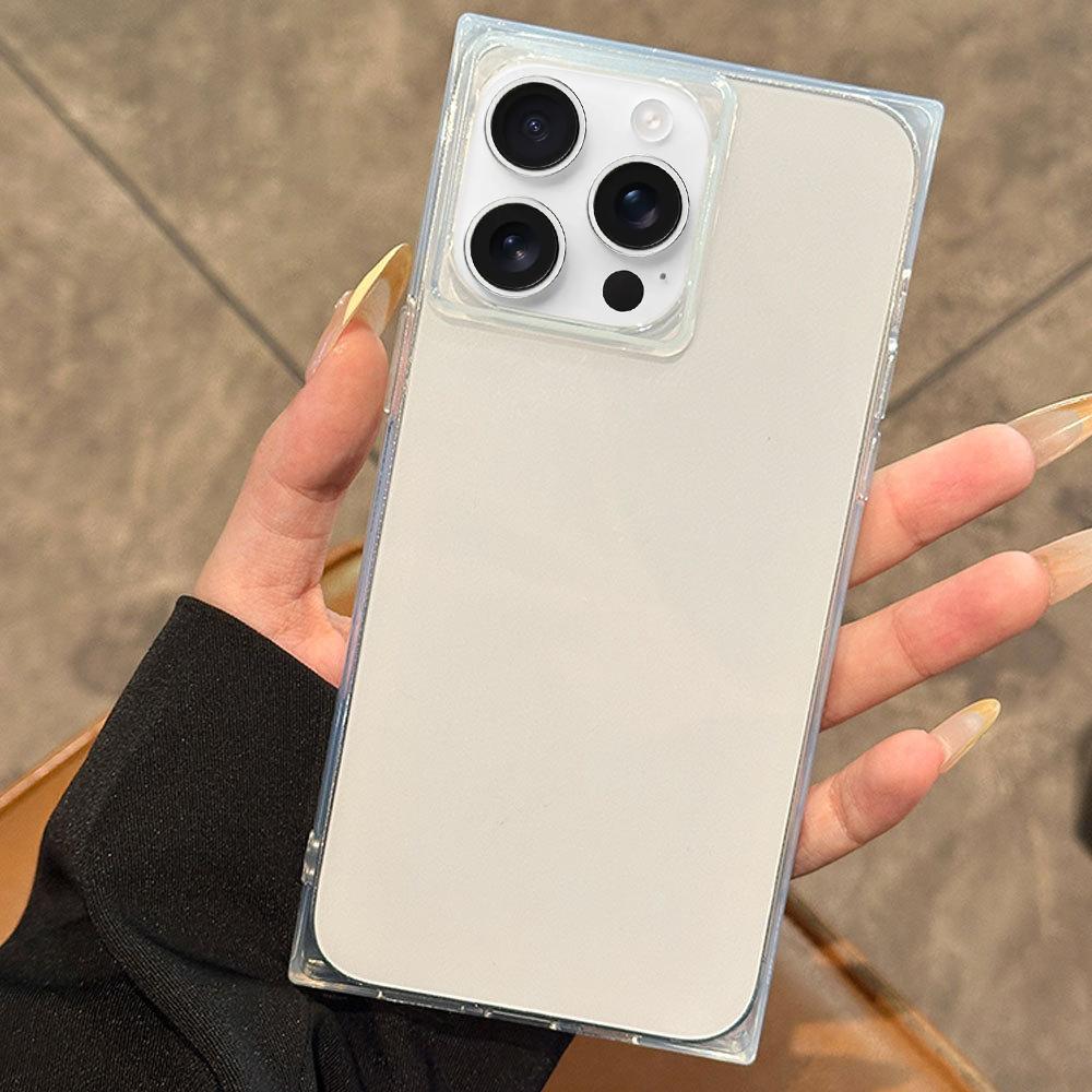 For iPhone 16 Pro Max All Inclusive Cube TPU Phone Case(Transparent) - Shopkiz.com