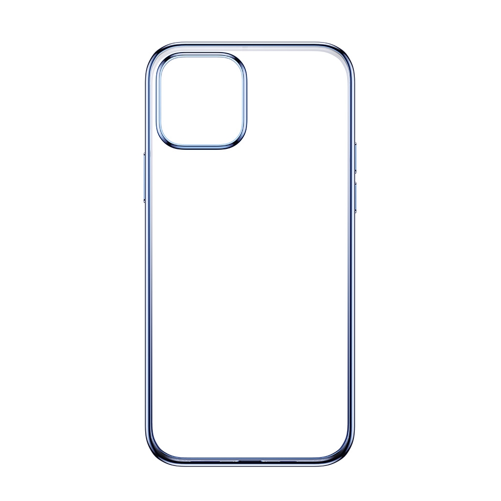 For iPhone 12 mini ROCK Shockproof Electroplating TPU Protective Case(Blue) - Shopkiz.com