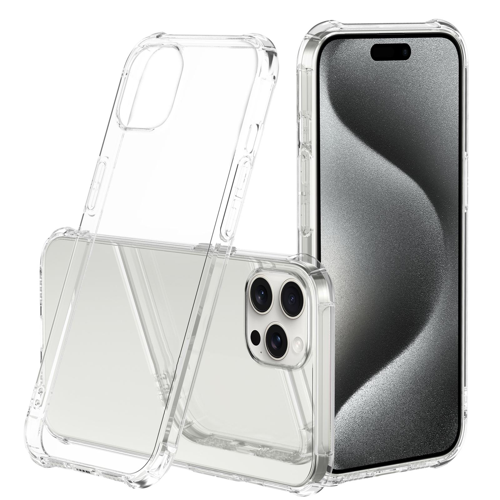 For iPhone 15 Pro Max Rhino Shield Series TPU Shockproof Phone Case(Transparent) - Shopkiz.com