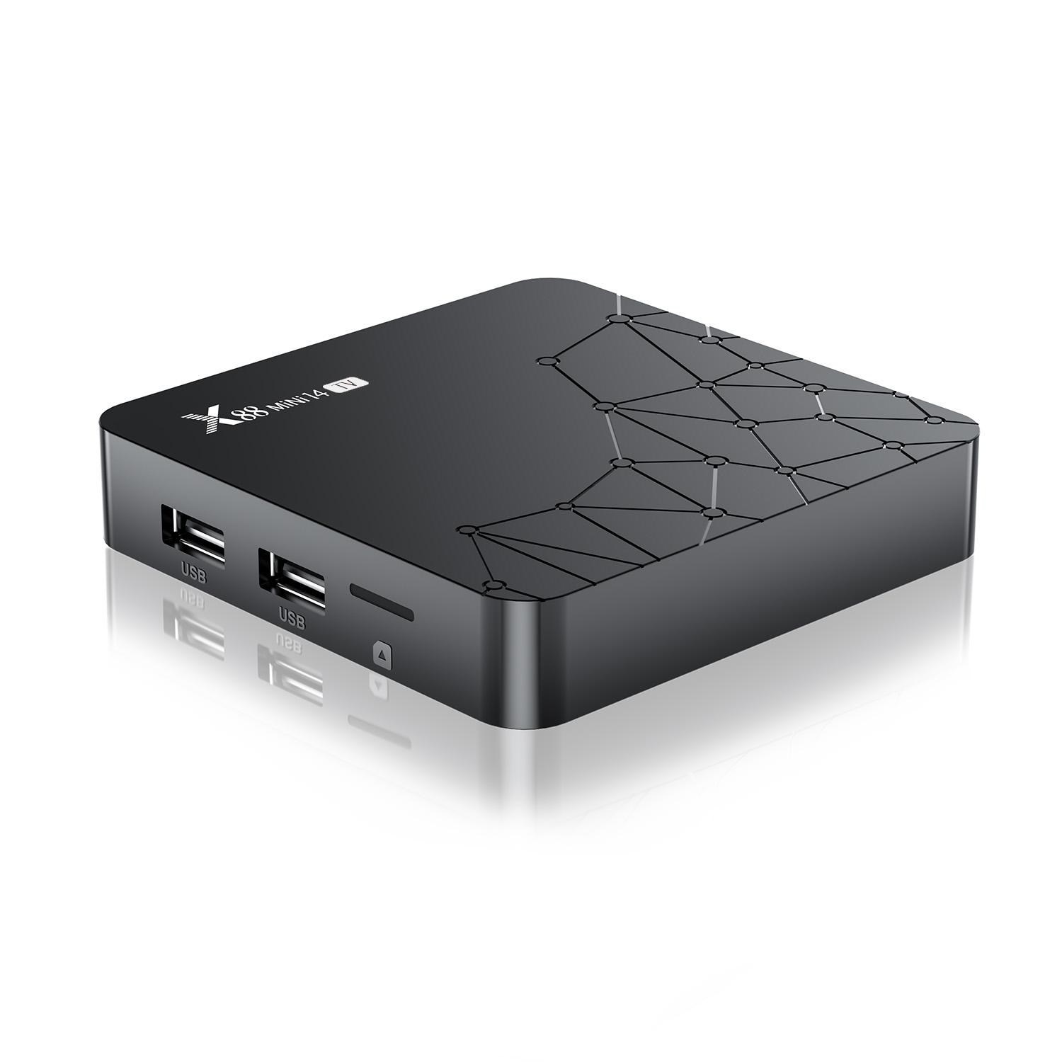 X88 mini 14 TV Android 14 Smart HD TV Box, RK3518 Quad-Core 64bit Cortex-A53, Memory:2GB+16GB(US Plug) - Shopkiz.com