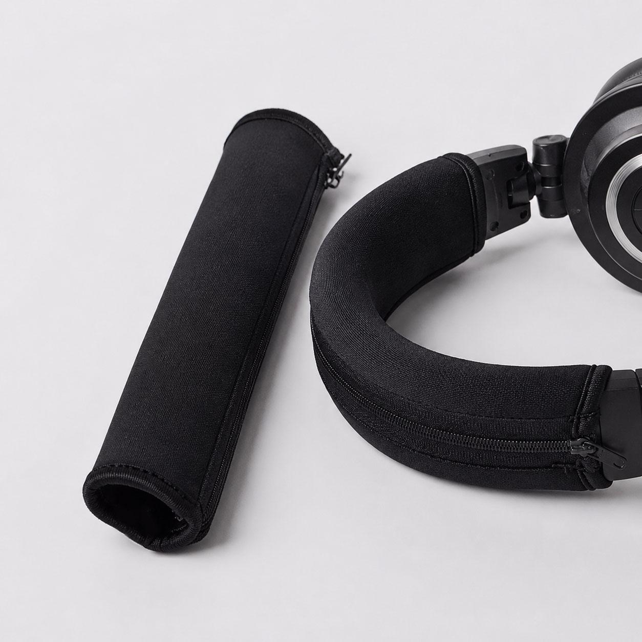 For Audio Technica ATH-M50X / M40X Neoprene Zipper Headband Cushion Pad Replacement Parts(Black) - Shopkiz.com