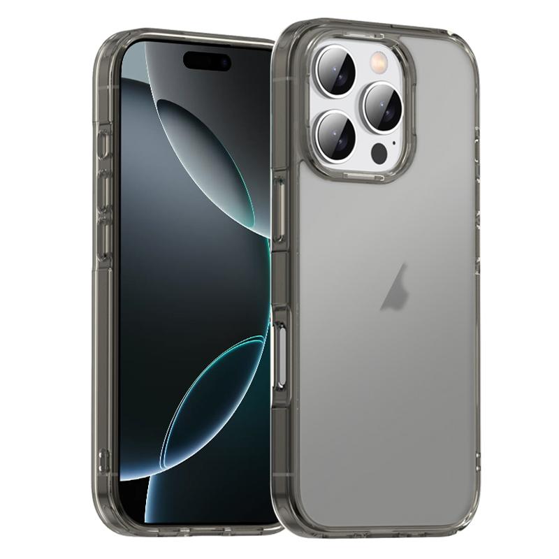 For iPhone 16 Pro Max iPAKY Phantom Series Shockproof PC+TPU Phone Case(Matte Black) - Shopkiz.com