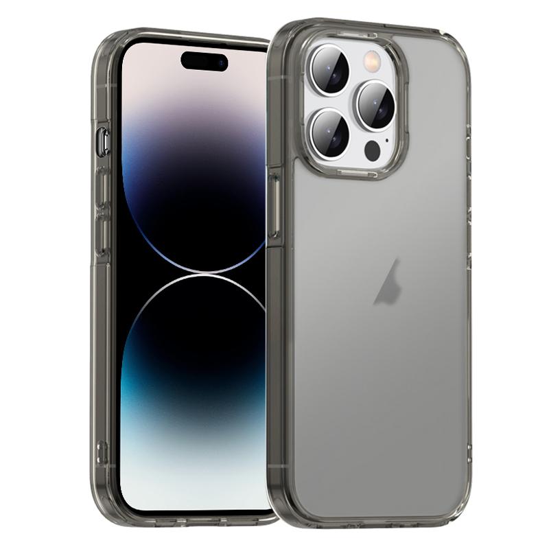 For iPhone 14 Pro Max iPAKY Phantom Series Shockproof PC+TPU Phone Case(Matte Black) - Shopkiz.com