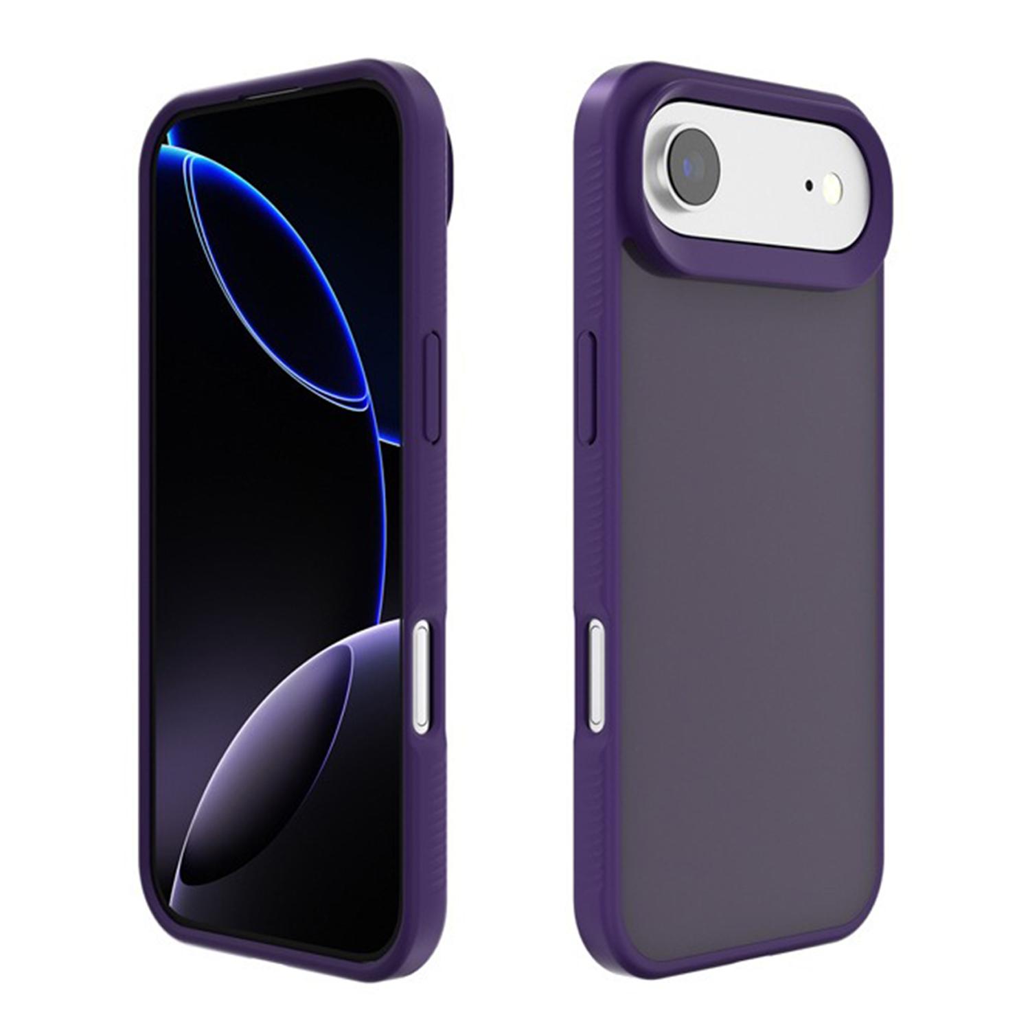 For iPhone Air Kalebol Frosted PC Hybrid TPU Phone Case(Dark Purple) - Shopkiz.com