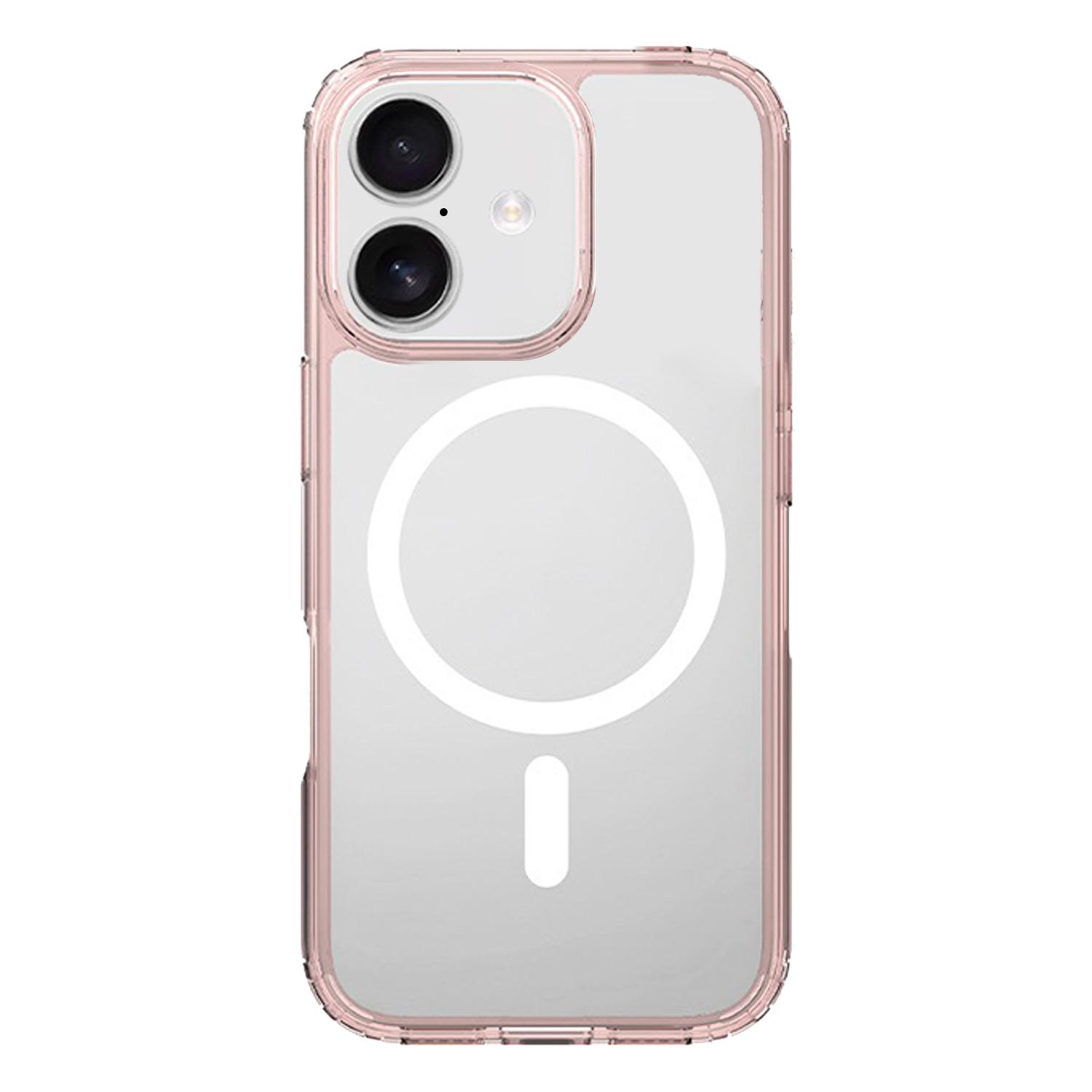 For iPhone 17 Kalebol Clear MagSafe PC Hybrid TPU Shockproof Phone Case(Pink) - Shopkiz.com
