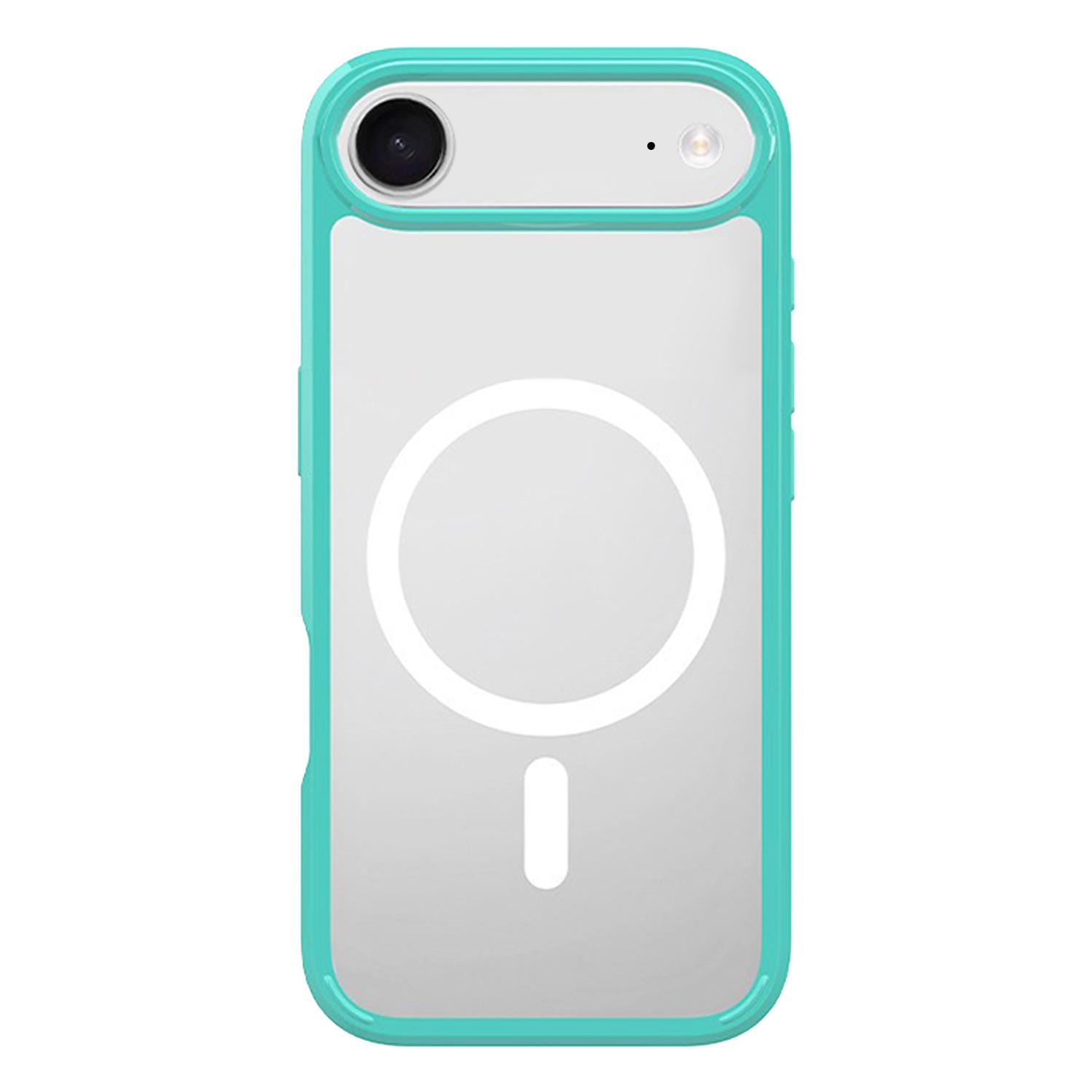 For iPhone Air Kalebol Clear MagSafe PC Hybrid TPU Shockproof Phone Case(Green) - Shopkiz.com