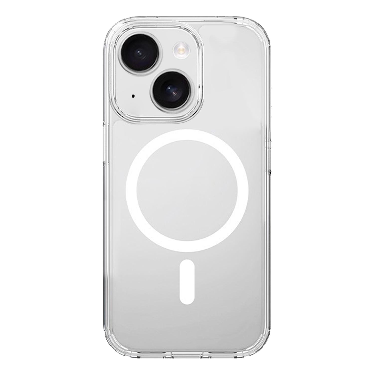 For iPhone 14 Plus Kalebol Clear MagSafe PC Hybrid TPU Shockproof Phone Case(Transparent) - Shopkiz.com