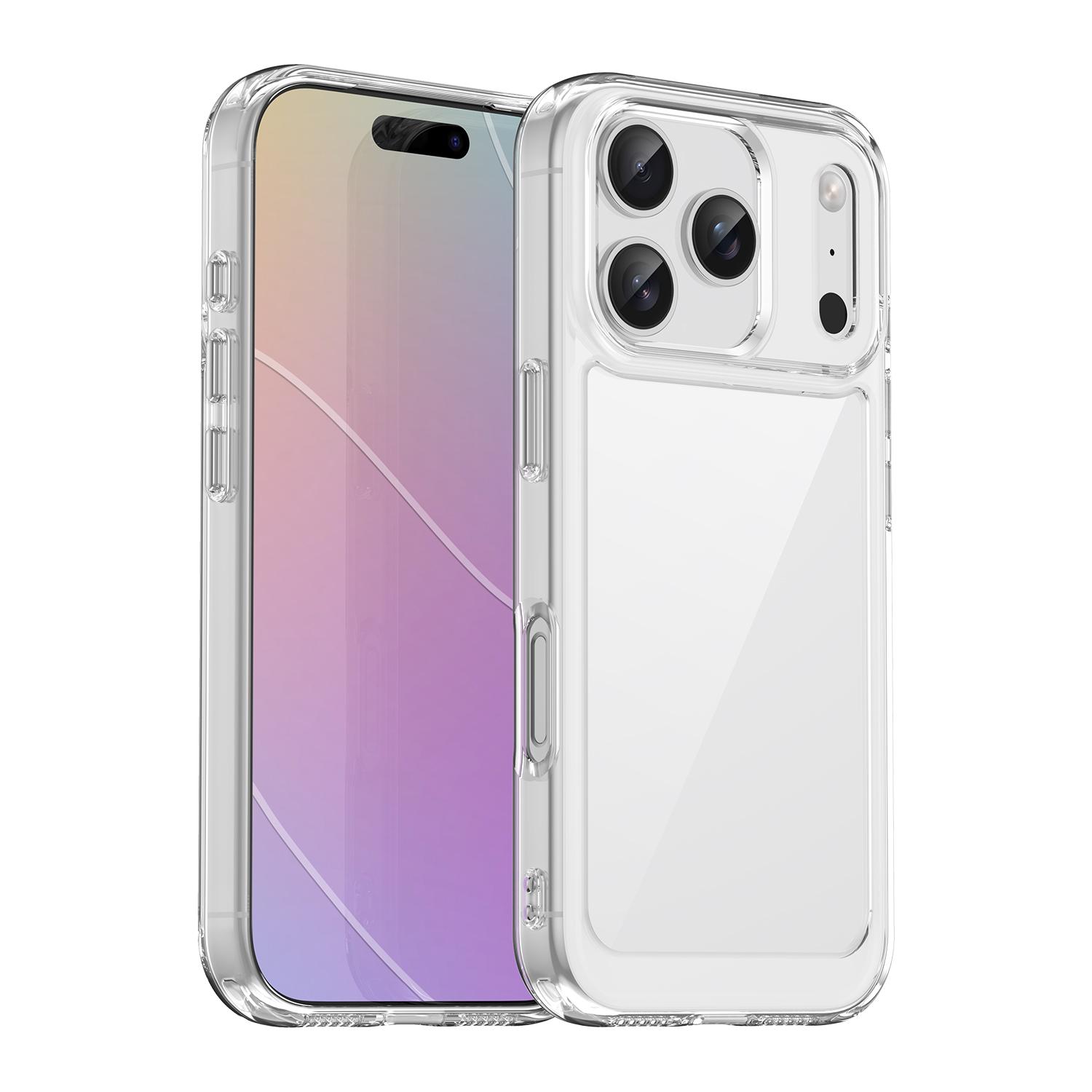 For iPhone 18 Pro Colorful Series Acrylic + TPU Phone Case(Transparent)