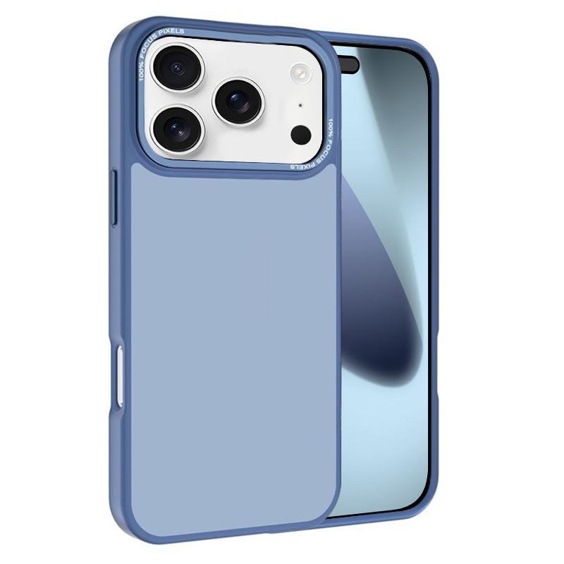 For iPhone 17 Pro Max Kalebol Metal Lens Frame Frosted PC Phone Case(Sierra Blue) - Shopkiz.com