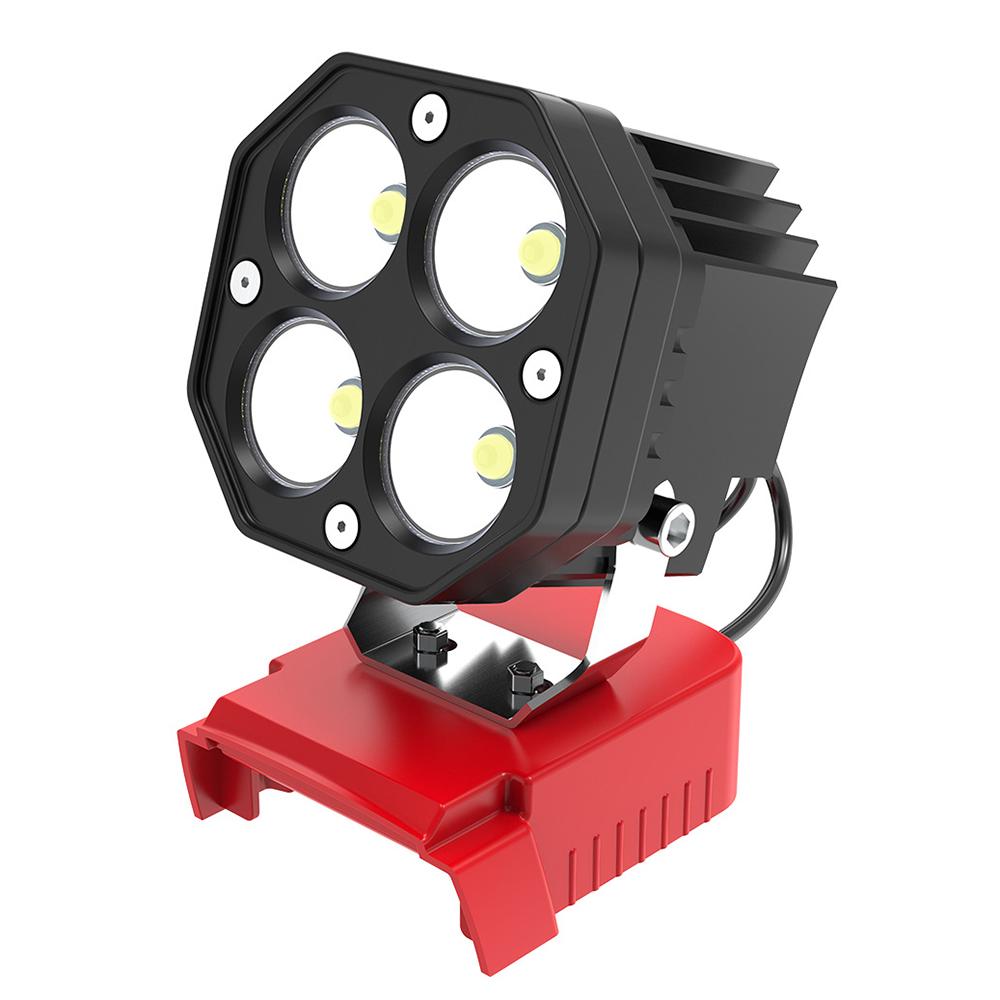 For Milwaukee M18 Series Lithium Battery 6500K 6000LM 40W Portable Outdoor LED Work Light(Red) - Shopkiz.com