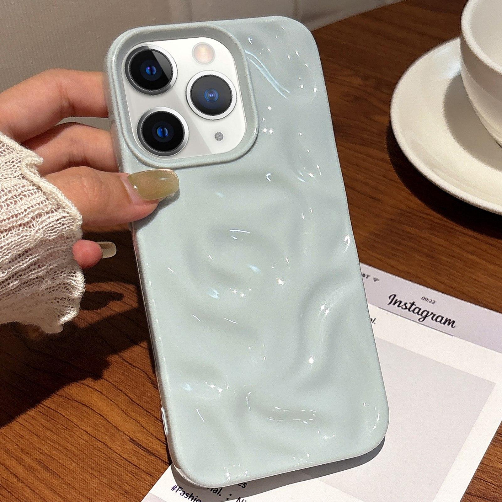 For iPhone 11 Pro Max Meteorite Texture Solid Color Glaze TPU Phone Case(Blue) - Shopkiz.com