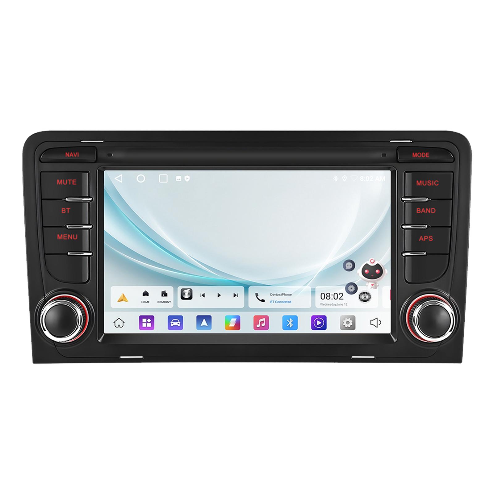 For Audi A3 8P 2003-2012 Android 15 7 inch Smart Central Control Car GPS Navigator Car MP5 Player, Memory:Standard+AHD+Microphone - Shopkiz.com