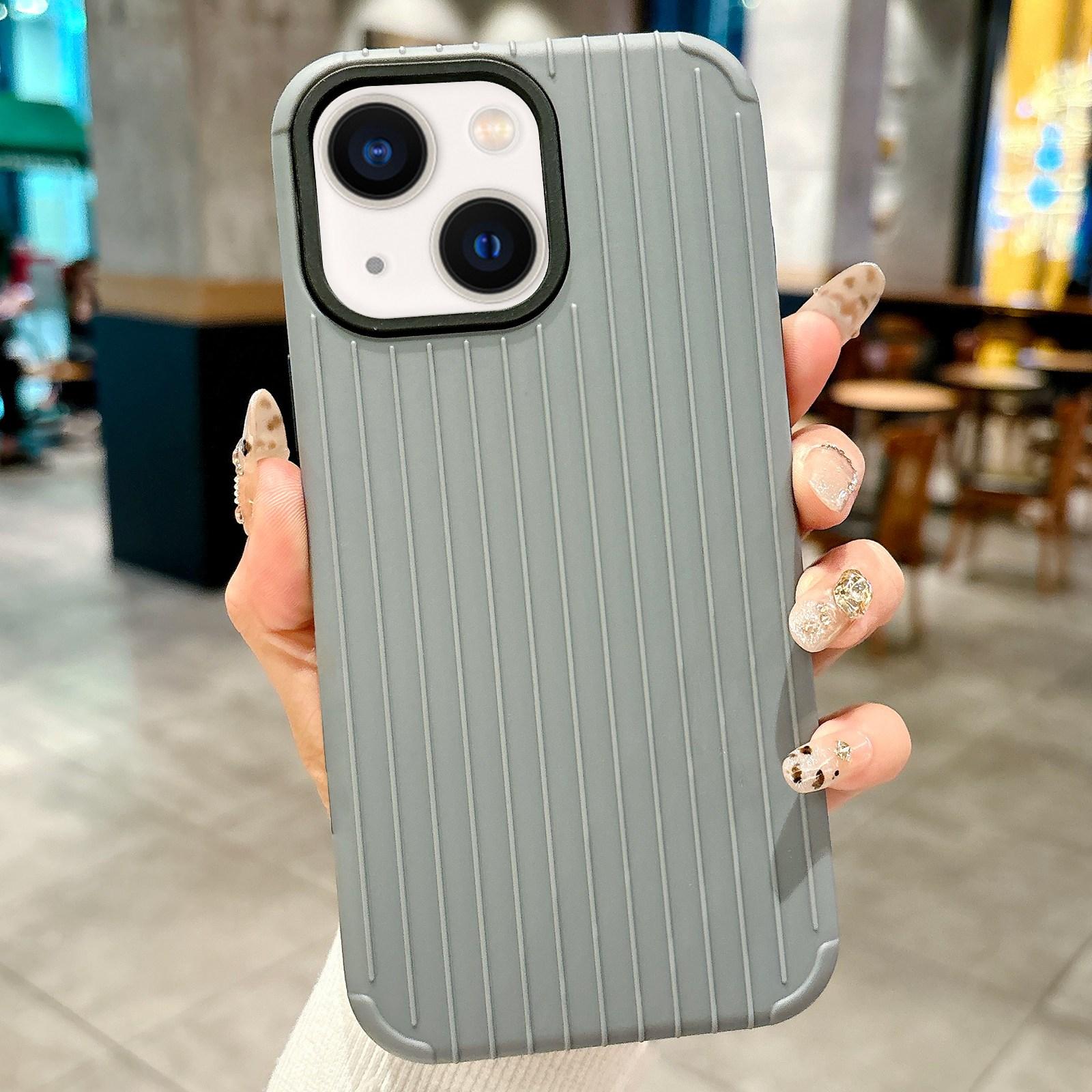 For iPhone 15 Plus Luggage-Inspired Design MagSafe Full Coverage Phone Case(Grey) - Shopkiz.com