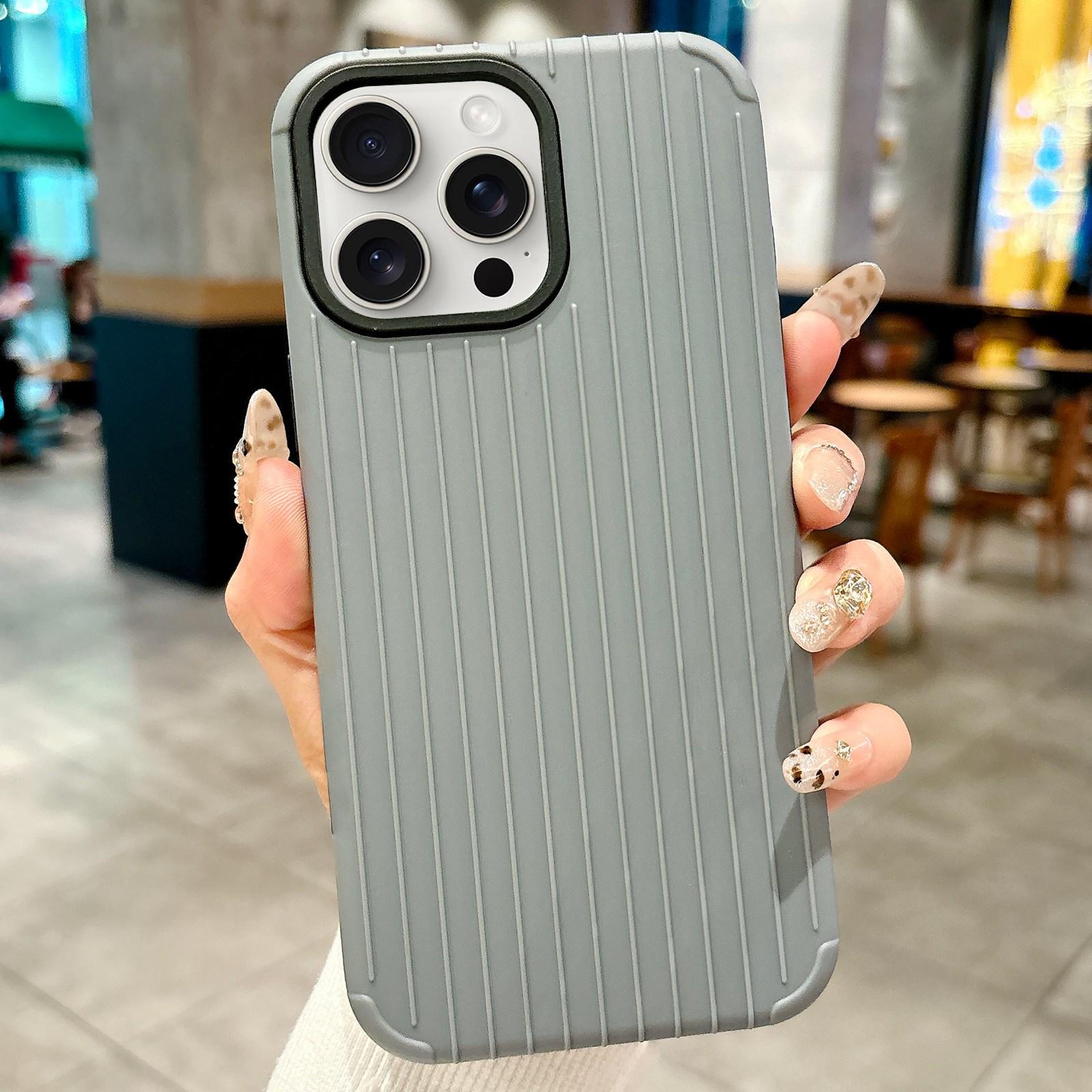 For iPhone 12 Pro Max Luggage-Inspired Design MagSafe Full Coverage Phone Case(Grey) - Shopkiz.com