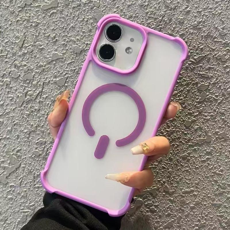 For iPhone 11 Semi-transparent Skin Feel Frosted MagSafe Phone Case(Purple) - Shopkiz.com