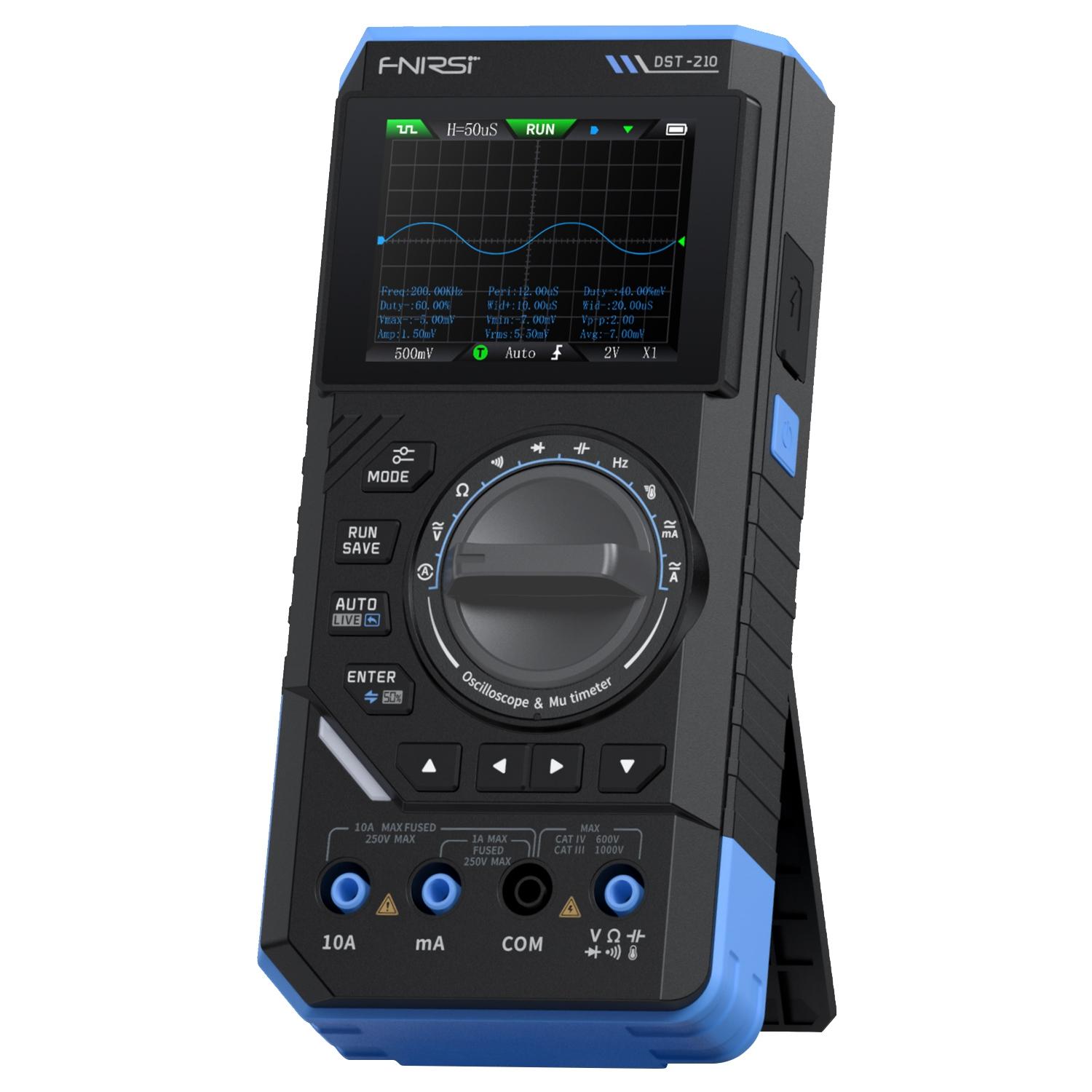 FNIRSI DST210 3 in 1 Digital Multimeter Oscilloscope(Black Blue) - Shopkiz.com