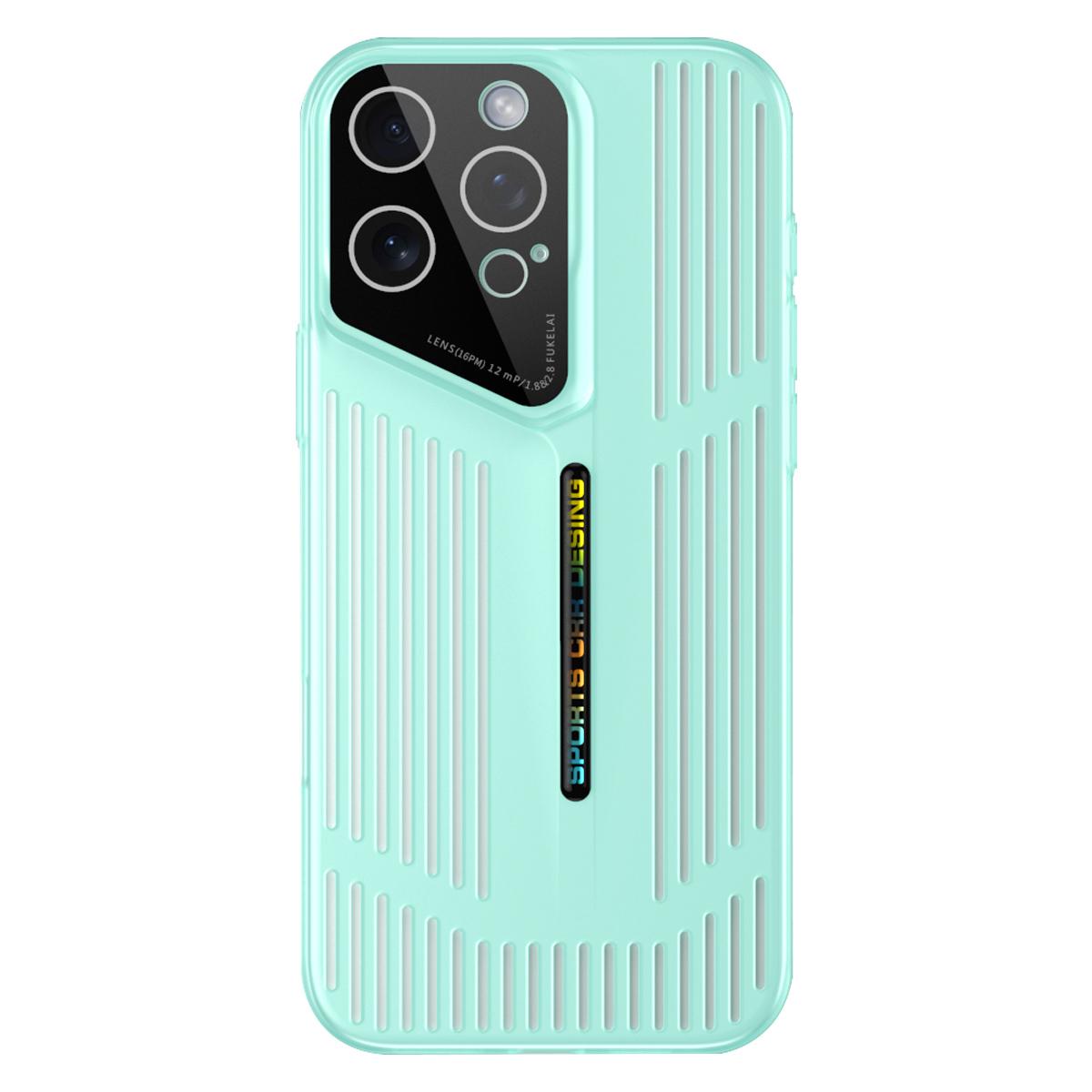 For iPhone 13 Pro Max Cooling Frosted Translucent Hollow Heat Dissipation Phone Case(Green) - Shopkiz.com