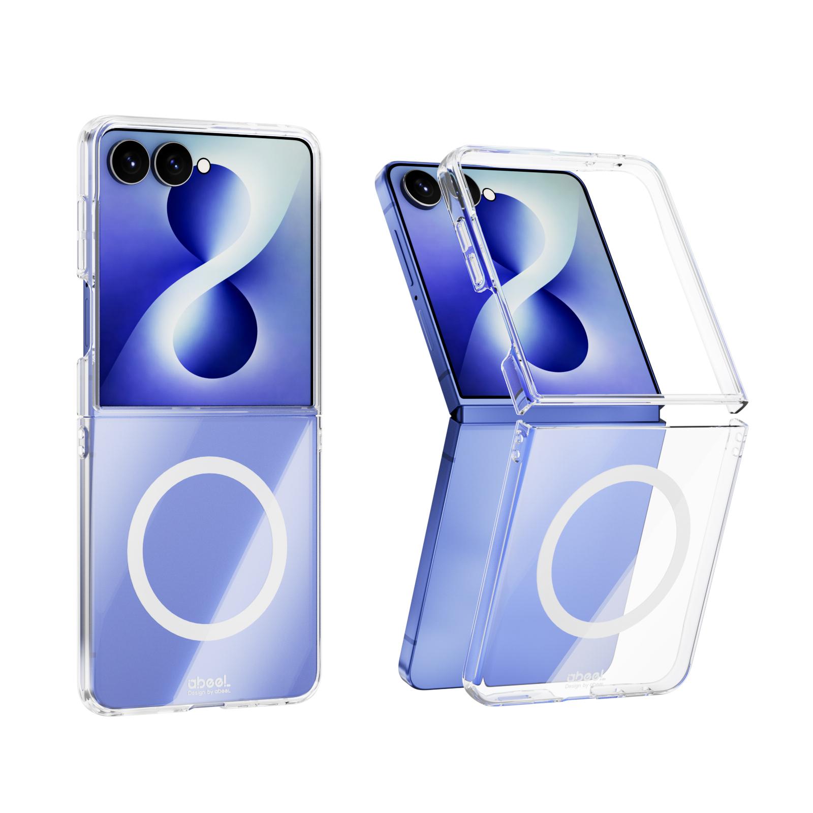 For Galaxy Z Flip8 5G ABEEL Transparent MagSafe Magnetic Scratch-resistant PC Phone Case(Transparent) - Shopkiz.com