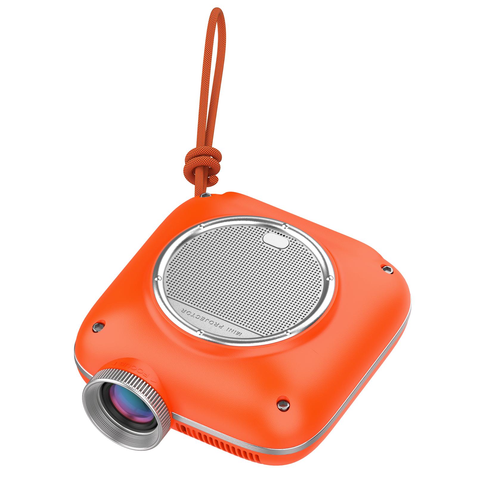 Cheerlux C1 Android Version 1280x720P 100ANSI Bluetooth 5.1 Smart Projector, EU Plug(Orange) - Shopkiz.com