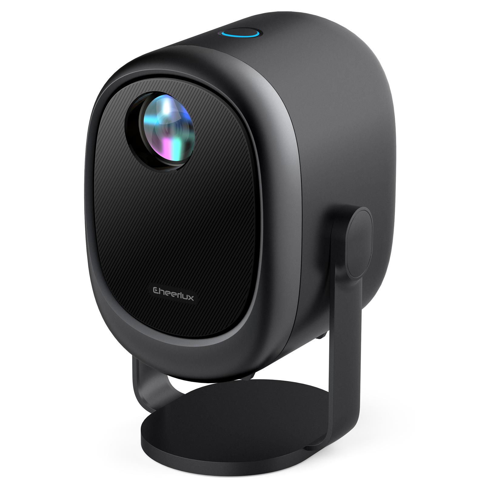 Cheerlux H1 Same Screen Version 1280x720P 180ANSI Smart Projector, US Plug, with Gimbal(Dark Grey) - Shopkiz.com