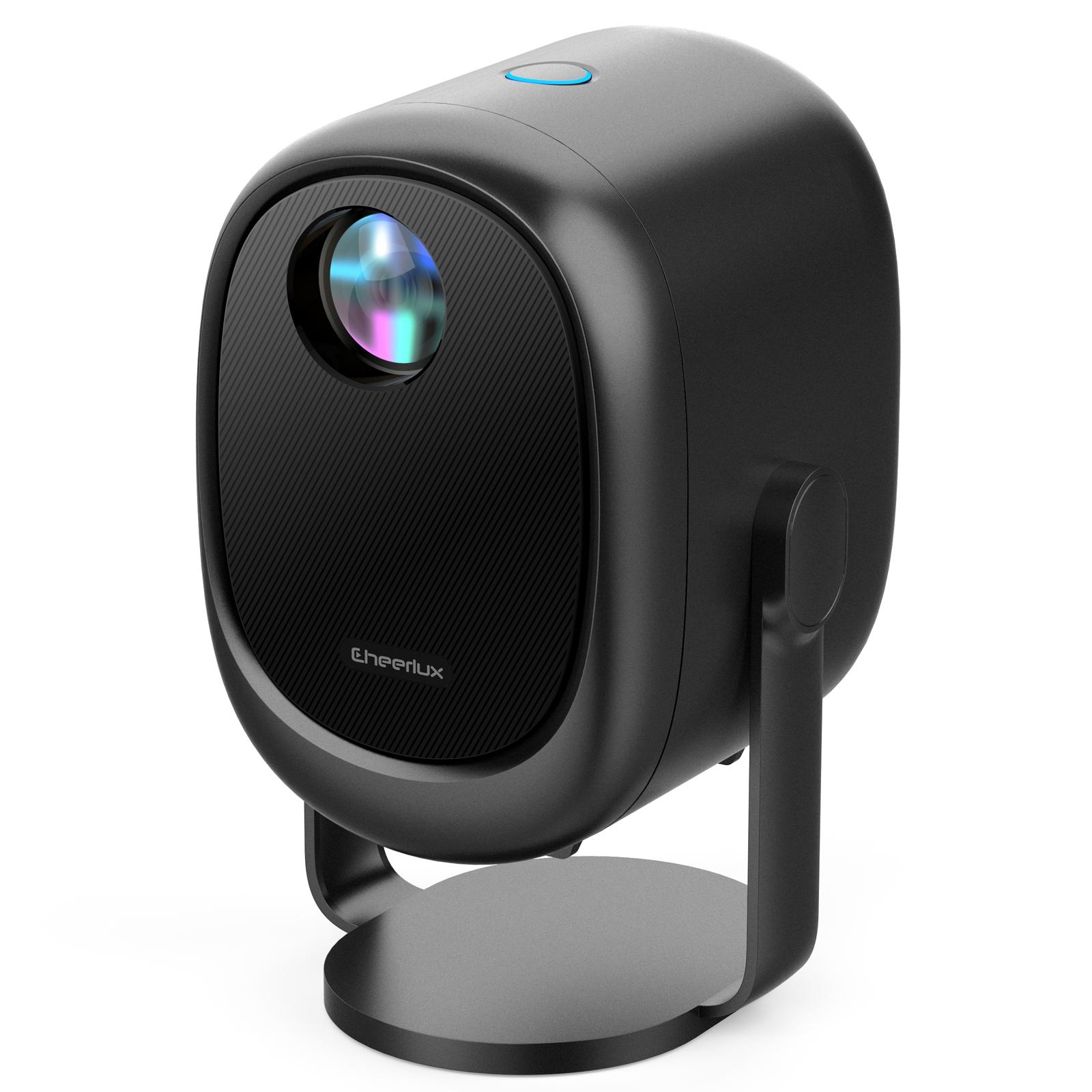 Cheerlux H1 Same Screen Version 1280x720P 180ANSI Smart Projector, EU Plug, with Gimbal(Tarnish) - Shopkiz.com