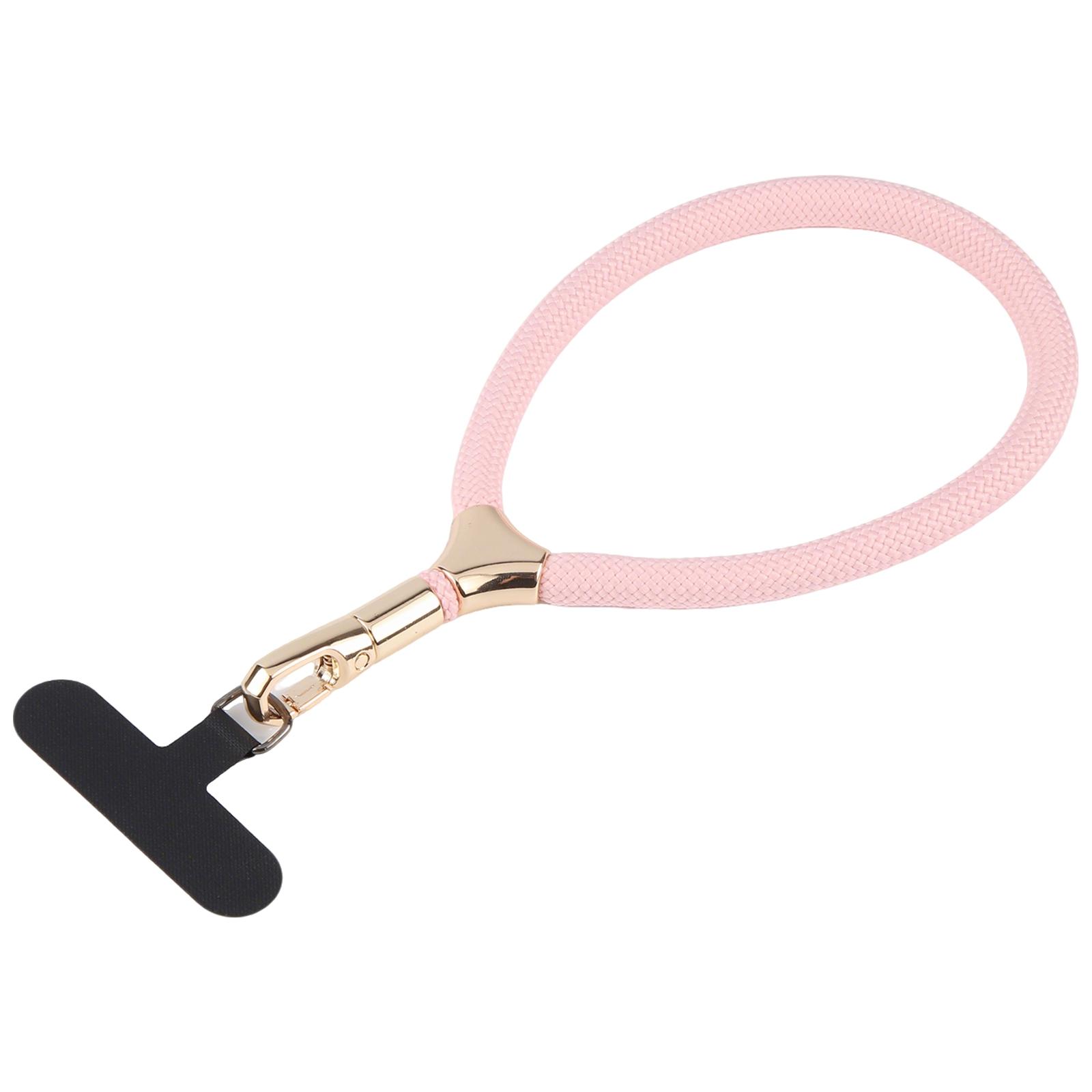 8mm Adjustable Gold Buckle Wrist Short Strap Anti-lost Mobile Phone Lanyard(Pink) - Shopkiz.com
