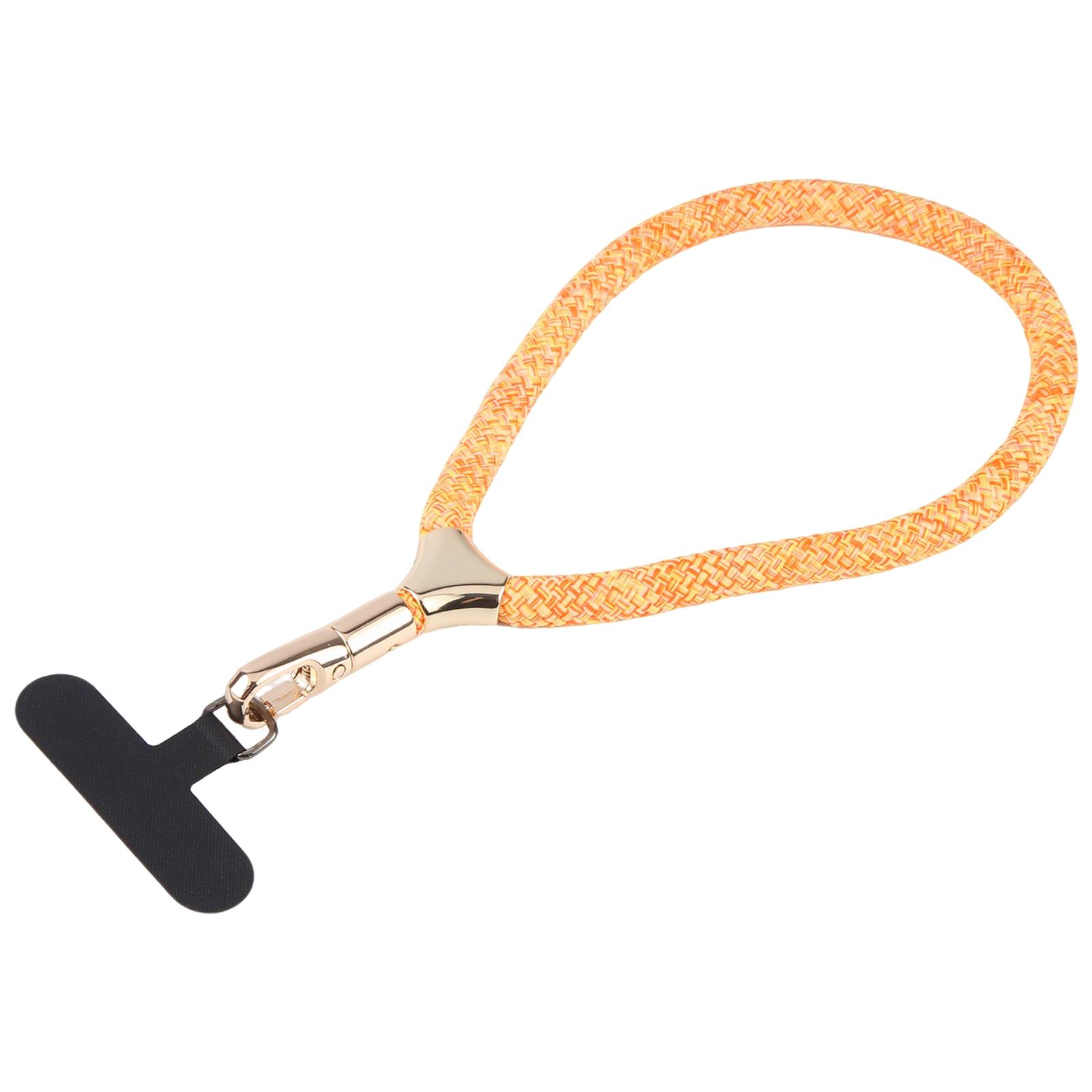 8mm Adjustable Gold Buckle Wrist Short Strap Anti-lost Mobile Phone Lanyard(Yellow Colorful) - Shopkiz.com