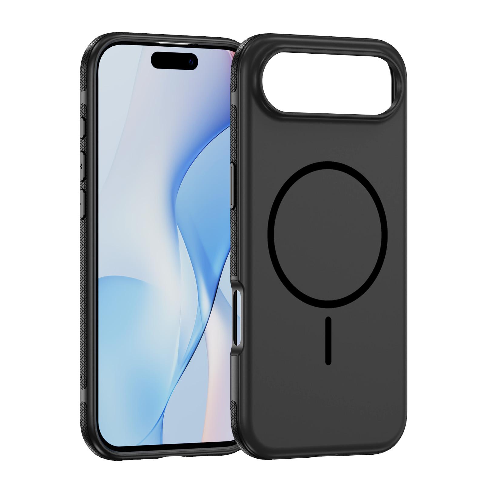 For iPhone Air Imitation Original Magsafe PC Hybrid TPU Phone Case(Black) - Shopkiz.com