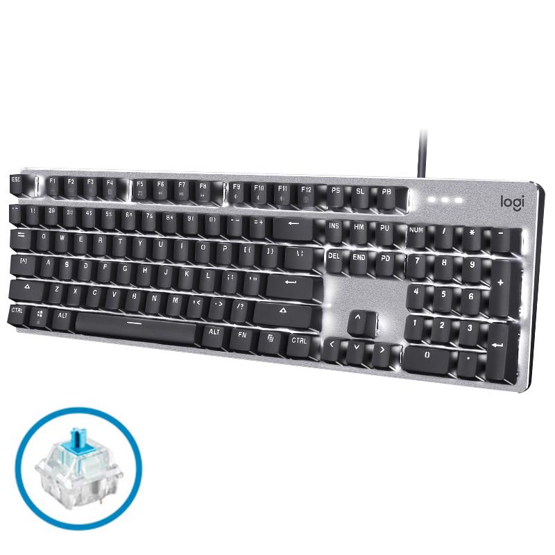 Logitech K845 Backlit Mechanical Wired Keyboard, Cable Length: 1.8m, Type:TTC-Blue Axis(Black) - Shopkiz.com