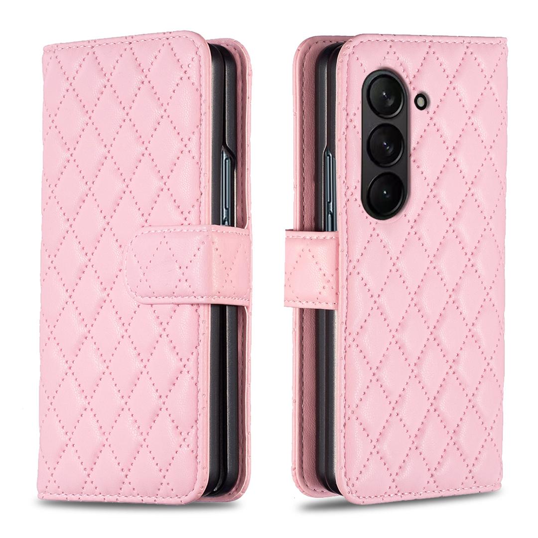 For Galaxy Z Fold8 Ultra 5G Diamond Lattice Wallet Flip Leather Phone Case(Pink) - Shopkiz.com
