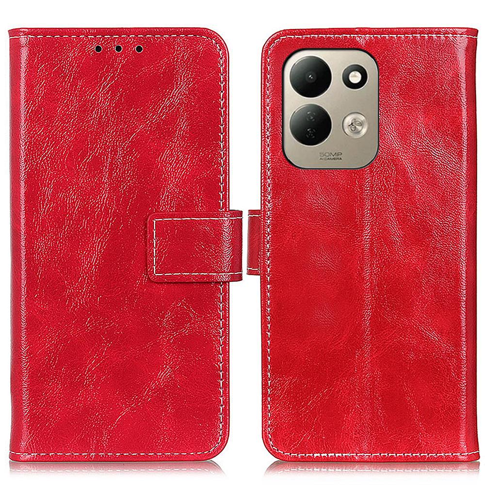 For Redmi 17 5G / 4G Global 170mm Retro Crazy Horse Texture Leather Phone Case(Red) - Shopkiz.com