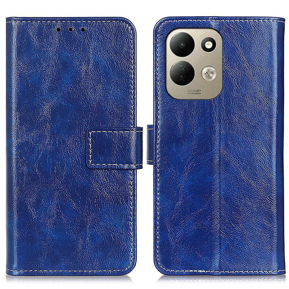 For Redmi 17 5G / 4G Global 170mm Retro Crazy Horse Texture Leather Phone Case(Blue) - Shopkiz.com