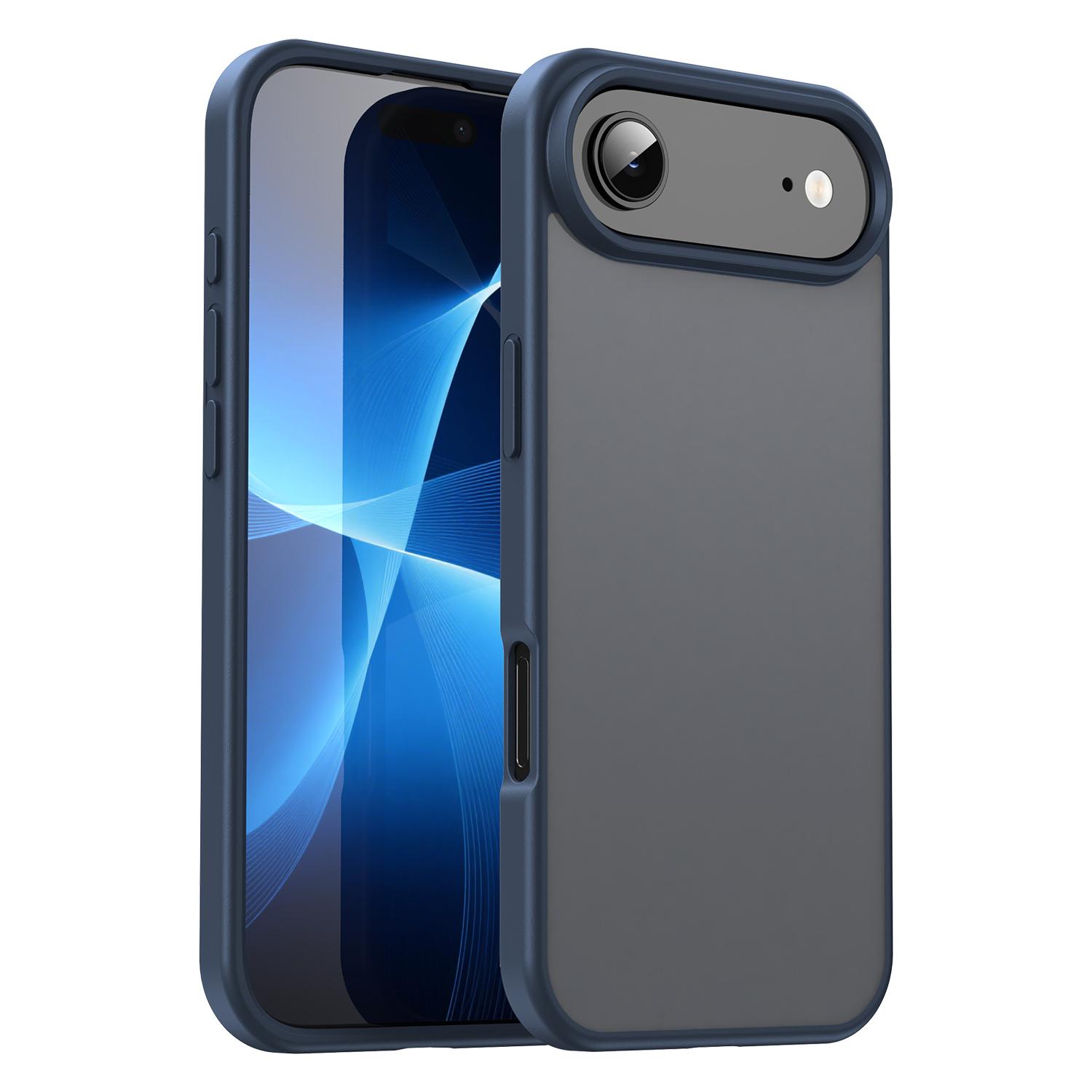 For iPhone Air Fanying Series PC Hybrid TPU Translucent Frosted Phone Case(Cyan Blue) - Shopkiz.com